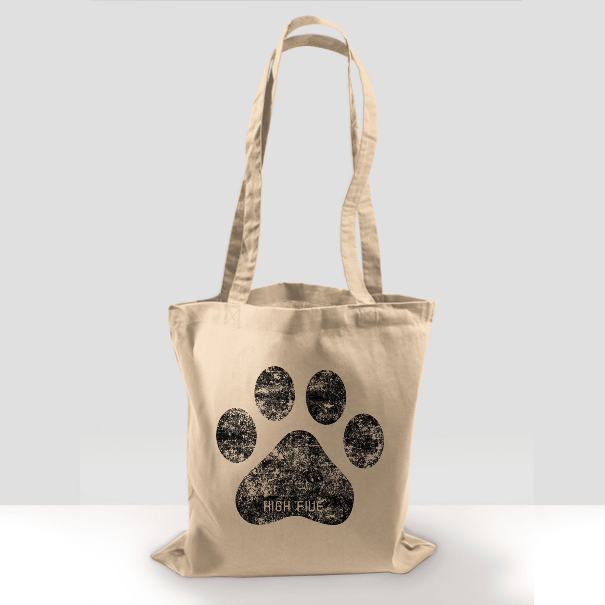 High Five Pfote, für 1 Hundebesitzer Hunde Naturweiß Geschenk Umhängetasche Shirtracer