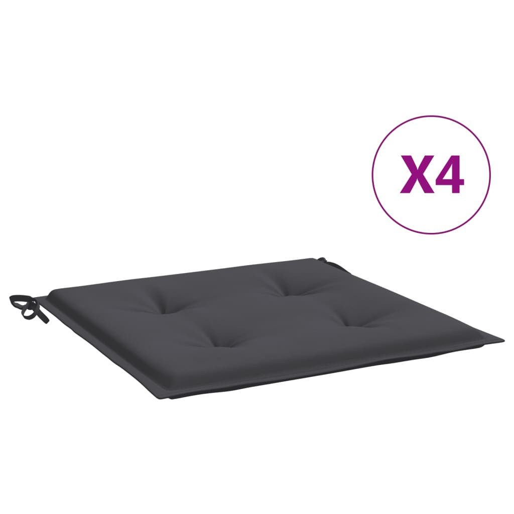 vidaXL Sitzauflage Gartenstuhl-Kissen 4 Stk. Anthrazit günstig online kaufen