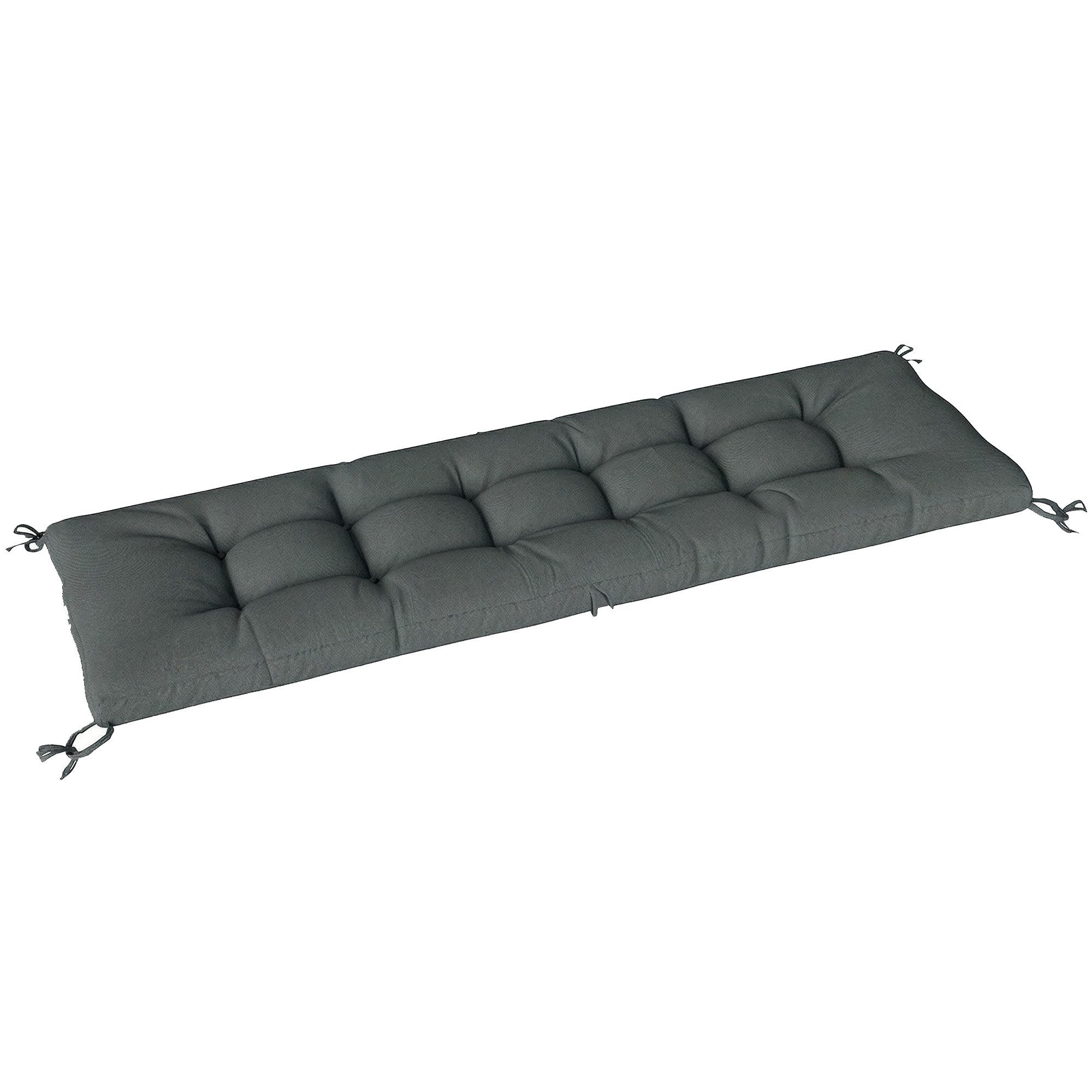Outsunny Sitzkissen Palettenkissen Abnehmbar Palettenpolster mit Befestigungsbändern, für die meisten Liegen 198 x 65 x 13 cm, Dunkelgrau
