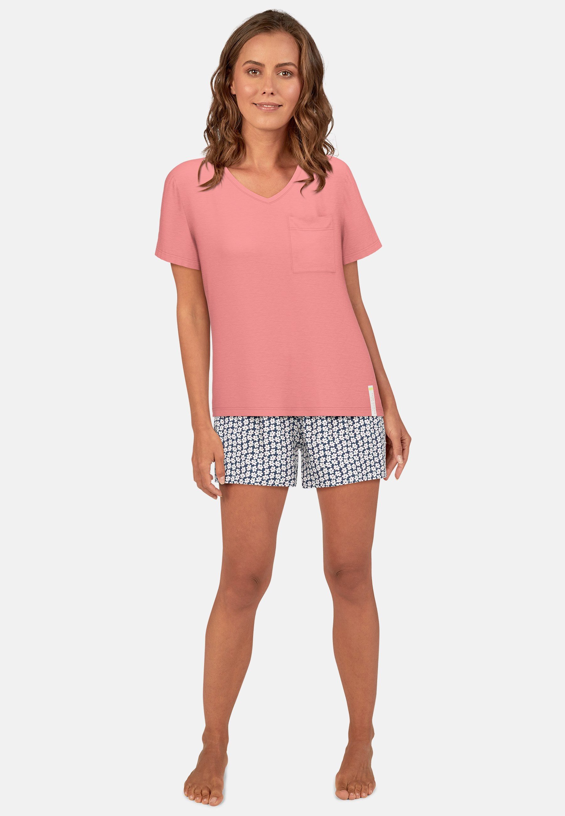 TOM TAILOR Shorty Westport (2 tlg) mit Print, Kurzarm, V-Ausschnitt, kurze günstig online kaufen