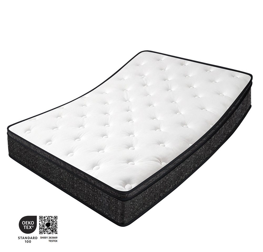 Taschenfederkernmatratze Luxusmatratze 7 Zonen Federkernmatratze Hoher Komfort, Topcony, 25 cm hoch, (25 cm hoch, Orthopädische Körperanpassung, Wendbar mit H4 Härtegraden), Atmungsaktiv, Rückenentlastung, Orthopädisch, Matratze