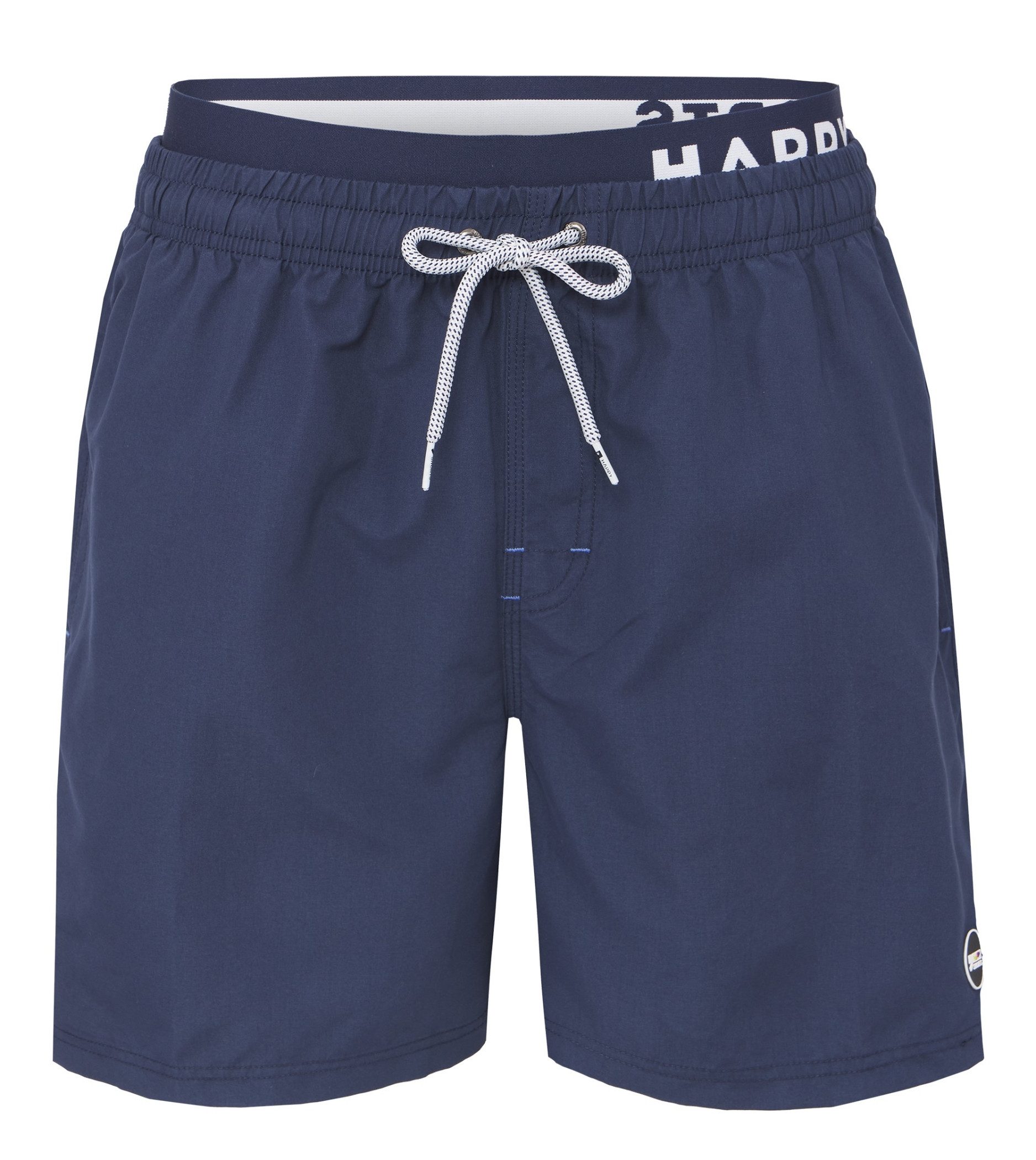 HAPPY SHORTS Badehose HAPPY SHORTS Herren Badeshorts Strandshort Short Navy mit Waistband