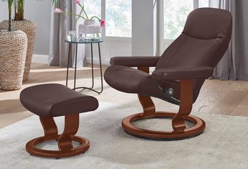 Stressless® Relaxsessel Garda (Set, Relaxsessel mit Hocker), mit Hocker, mit Classic Base, Größe M, Gestell Braun