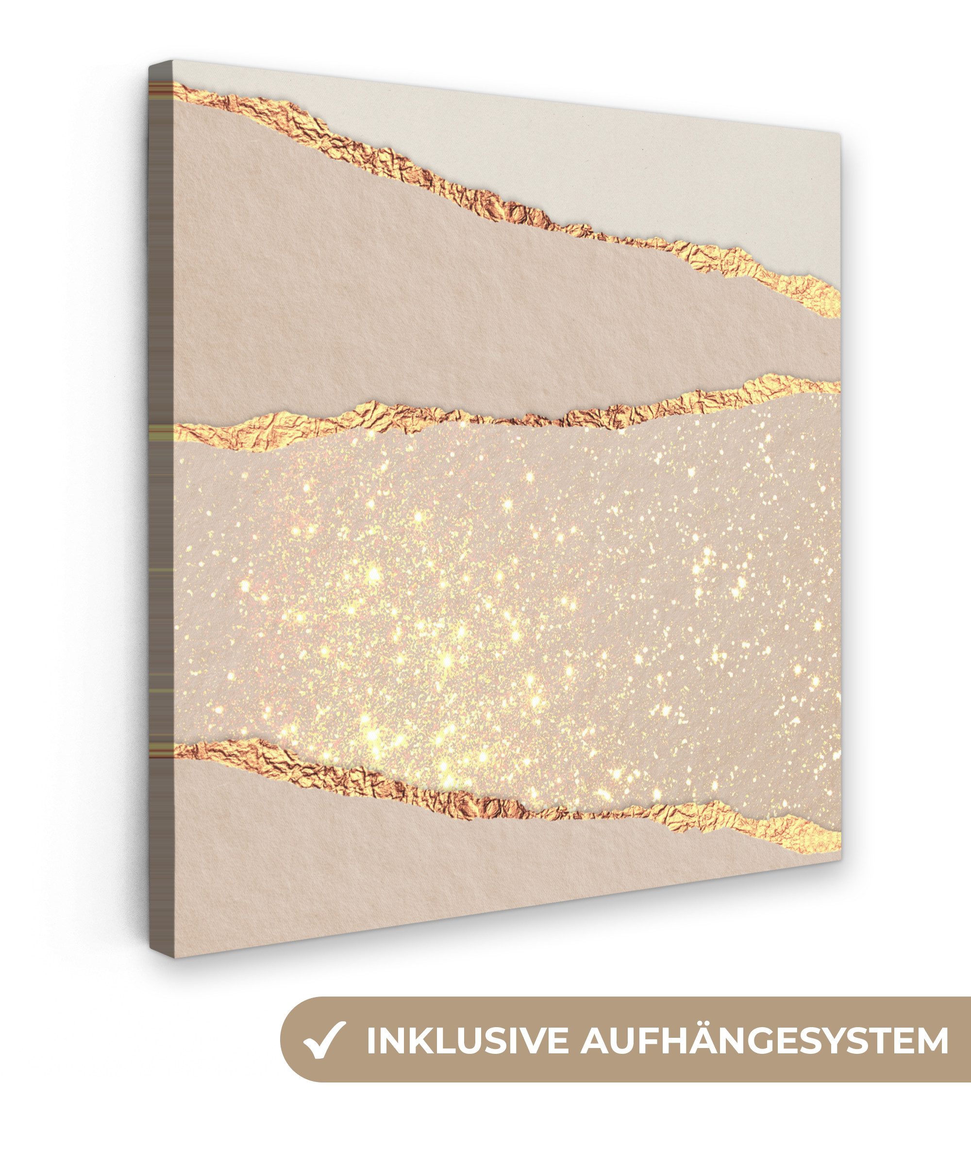 OneMillionCanvasses® Leinwandbild Glitzer - Luxus - Gold - Abstrakt, Fotodr günstig online kaufen