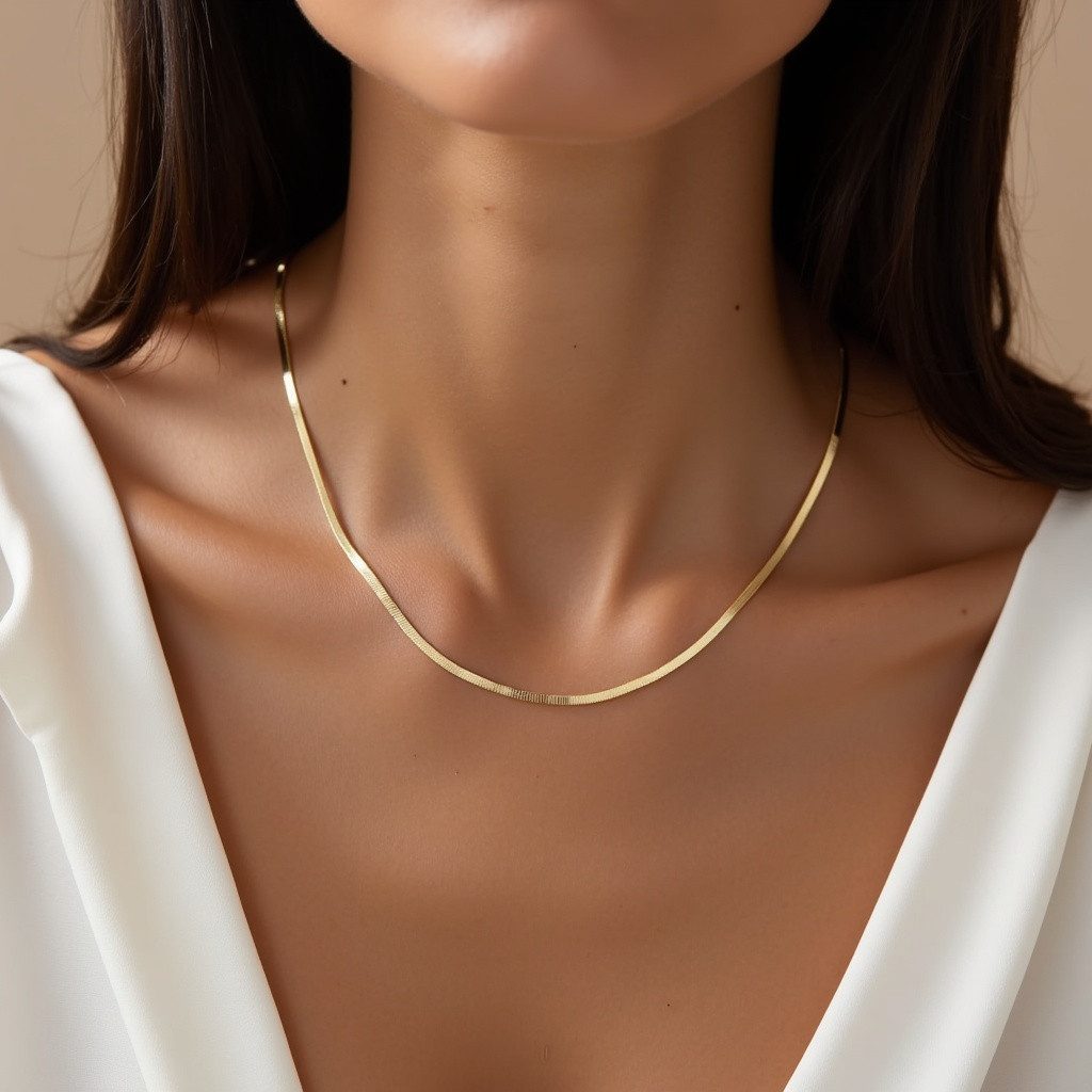 Einzelstück Schlangenkette Halskette Damen 925 Sterling Silber ITALIAN COLLIER