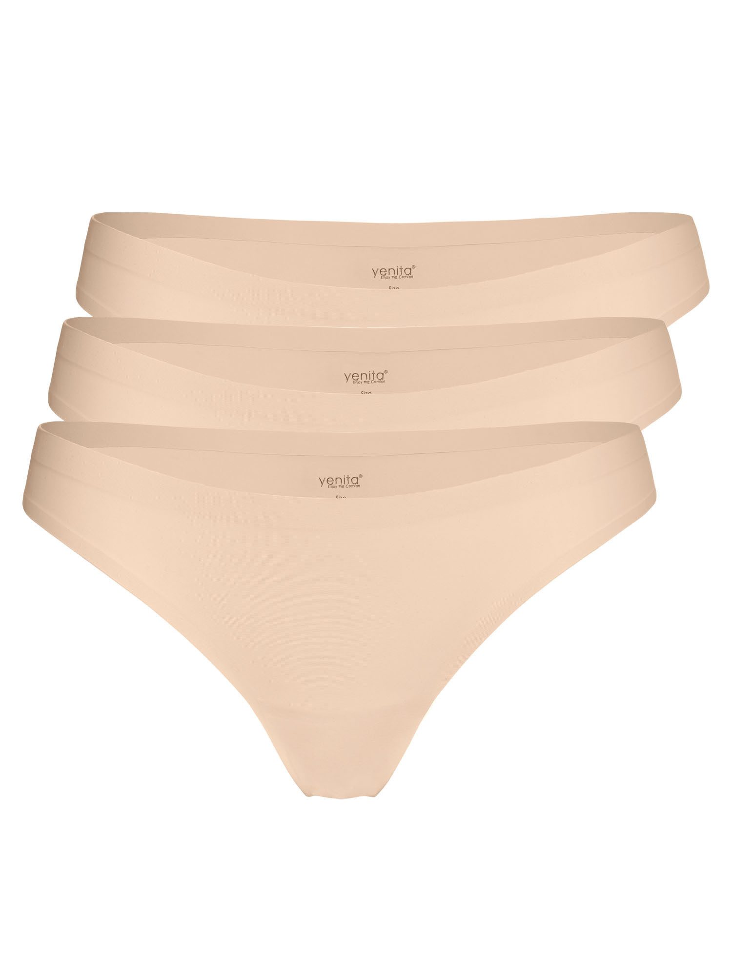 Yenita® String Seamless Tanga (3-St) in angenehmer Microfaserqualität