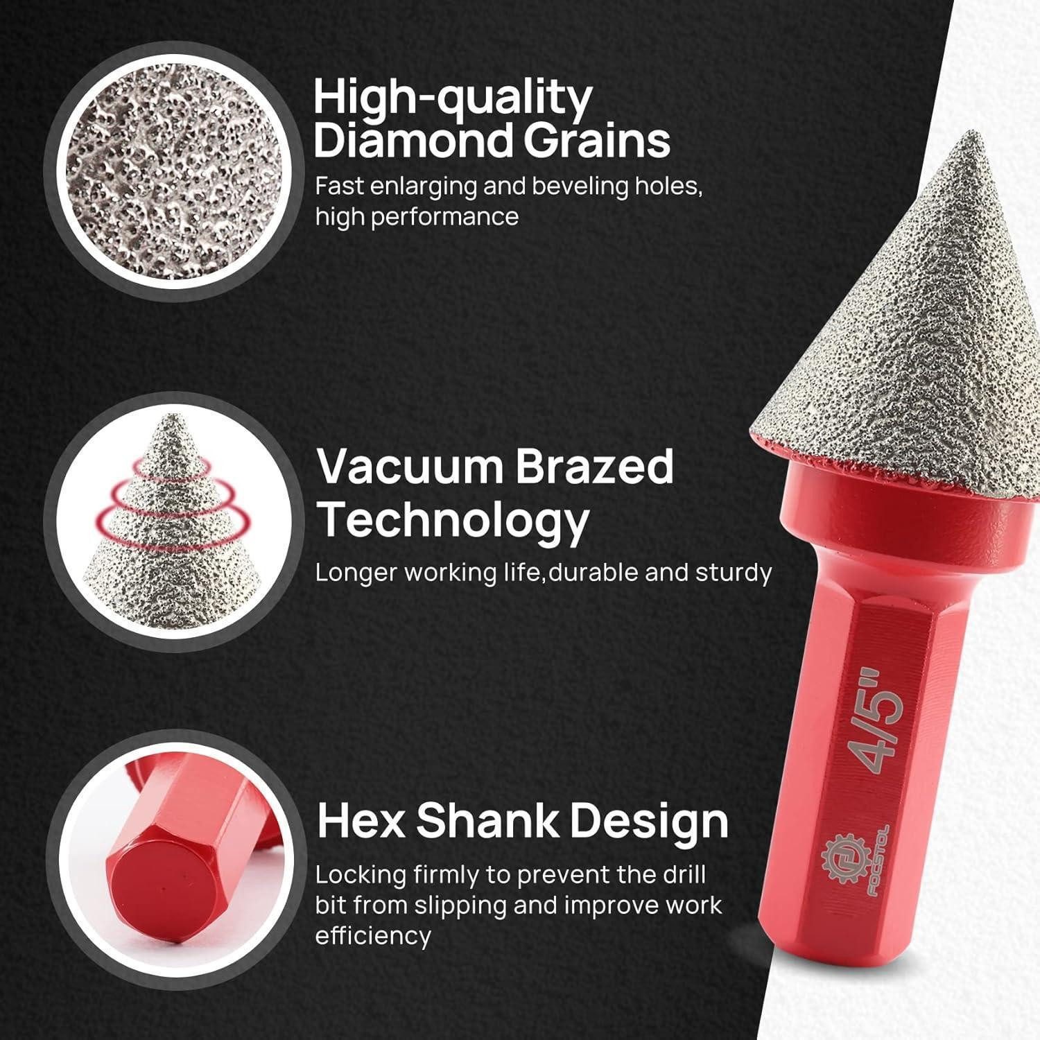 LuxusKollektion Fliesenbohrer Fliesenbohrer Diamant Lochsäge Fasenbohrer Keramik Marmor 6 6 8mm+20mm