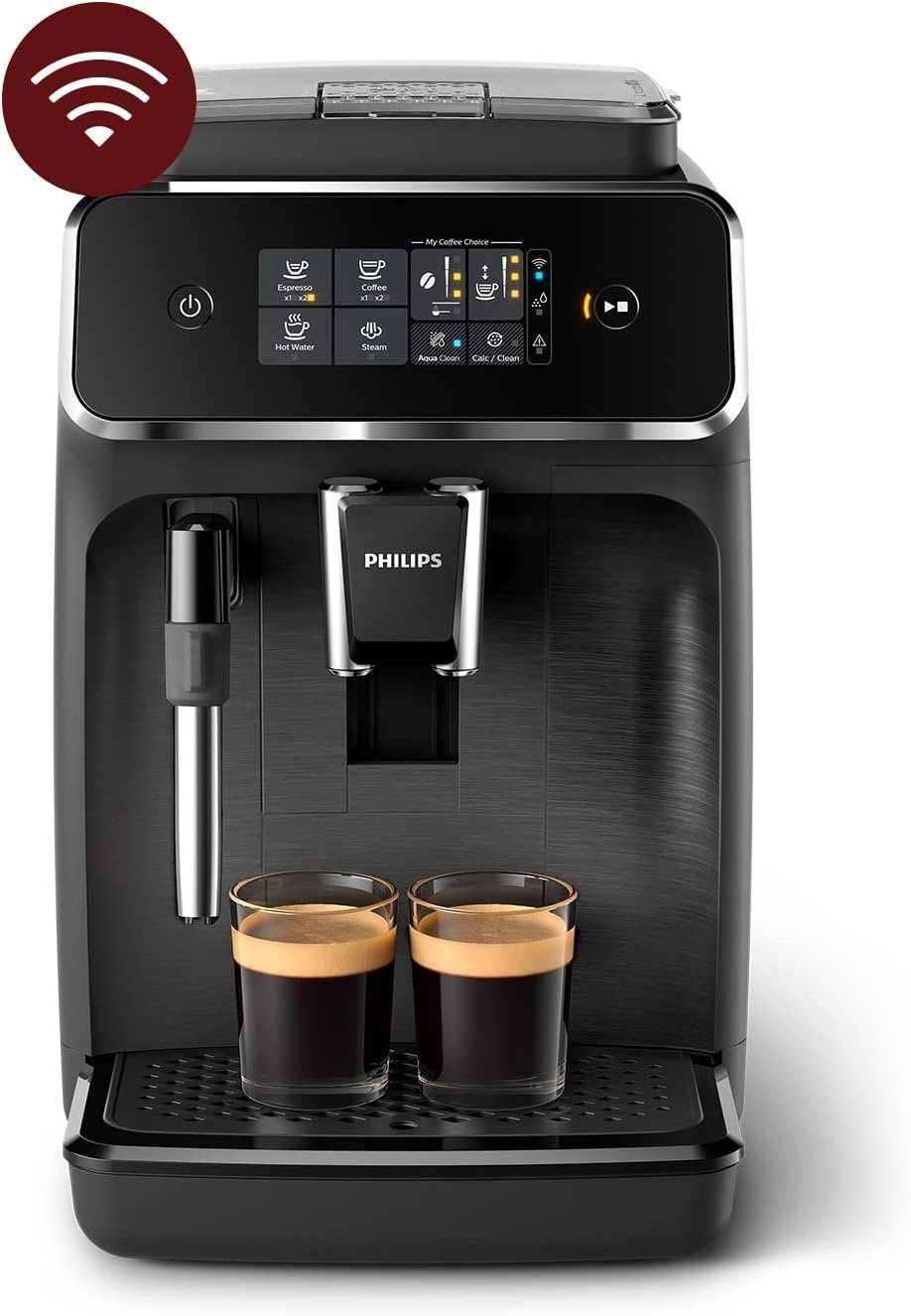 Philips Kaffeevollautomat Series 2200 Kaffeevollautomat –WLAN-Konnektivität Mit App-Steuerung, Kaffeeautomat Cafemaschine Kaffeemaschine mi Mahlwerk Vollautomat Cafe