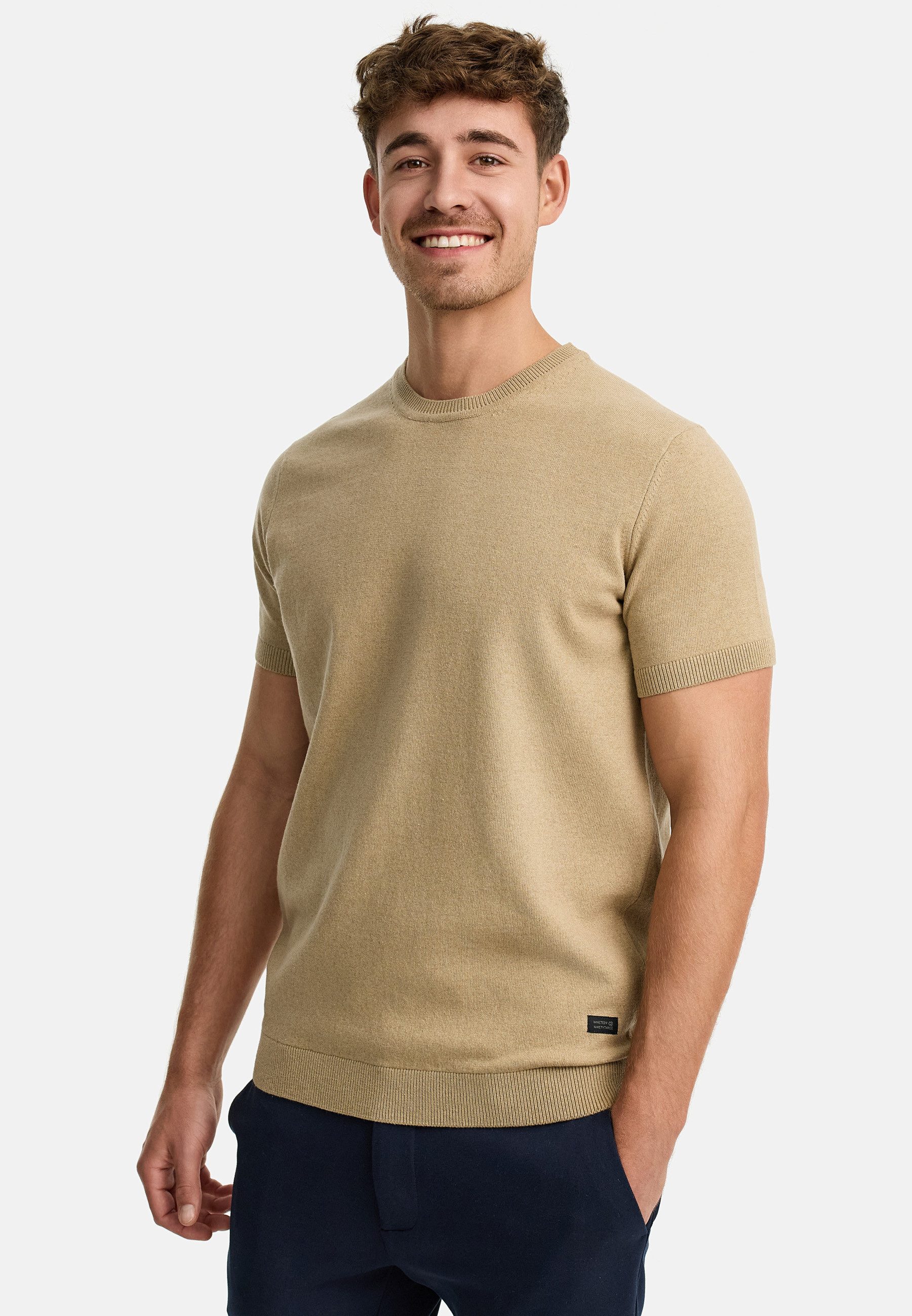 Indicode T-Shirt Herren INVasko Shirt Tee Herrenshirt T-Shirt Feinstrick mi günstig online kaufen
