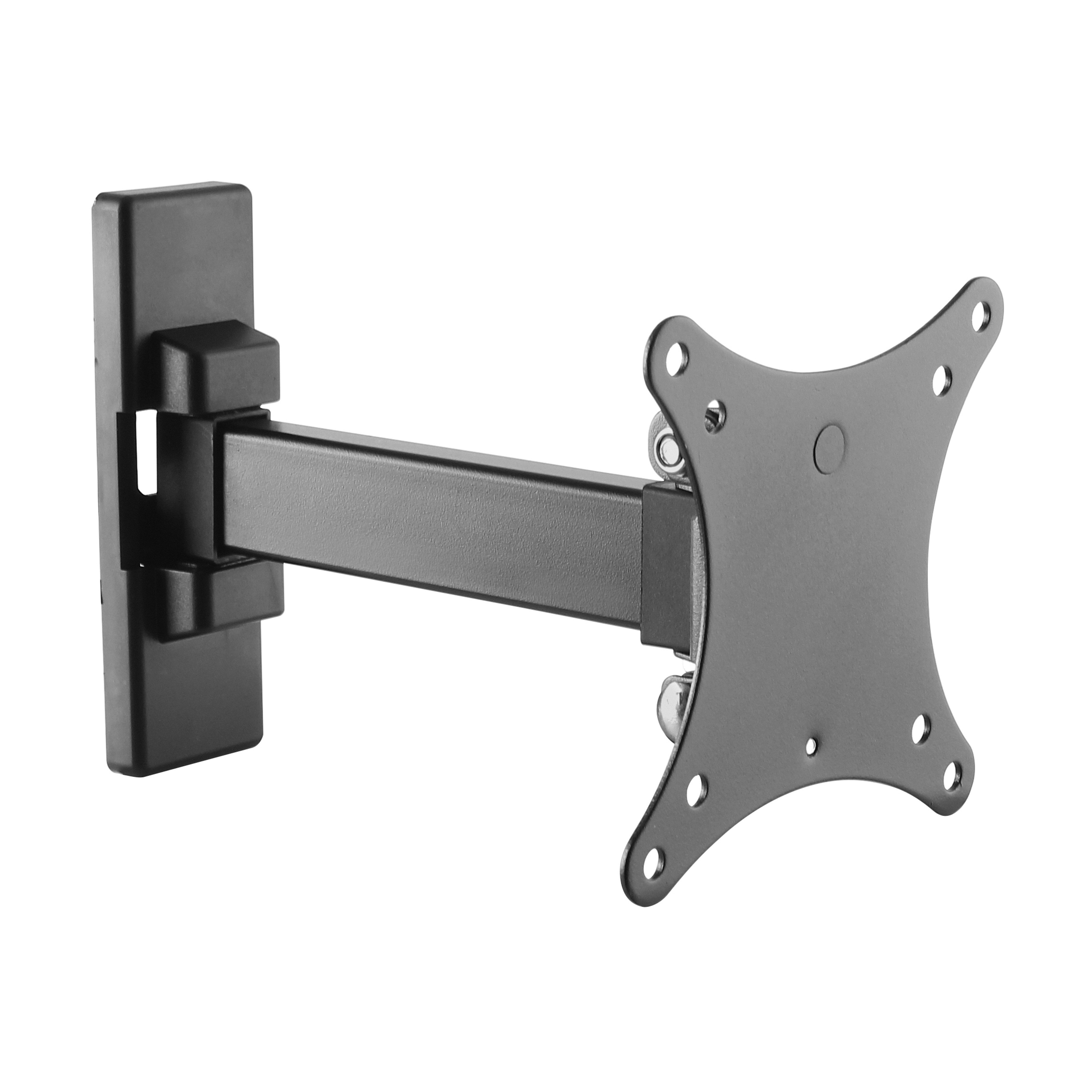 RICOO TV-Wandhalterung TV Wandhalterung 13"-27" mit Schwenk- und Neigefunktion S7411, (bis 27 Zoll, VESA 75x75 und 100x100, 1-tlg., 20 Kg Aufnahme, 13" bis 27" (33-69cm) Bildschirm Diagonale, bis 13° Neigung, bis 180° Schwenkung, bis 6° drehbar Monitor Halter)