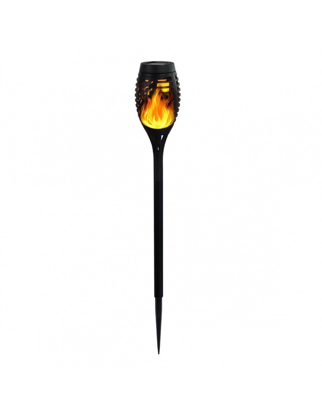 Velamp LED Gartenleuchte Velamp OLYMPIA, Solar-Gartenpfahl 51cm mit Flammen-Effekt, solarbetri