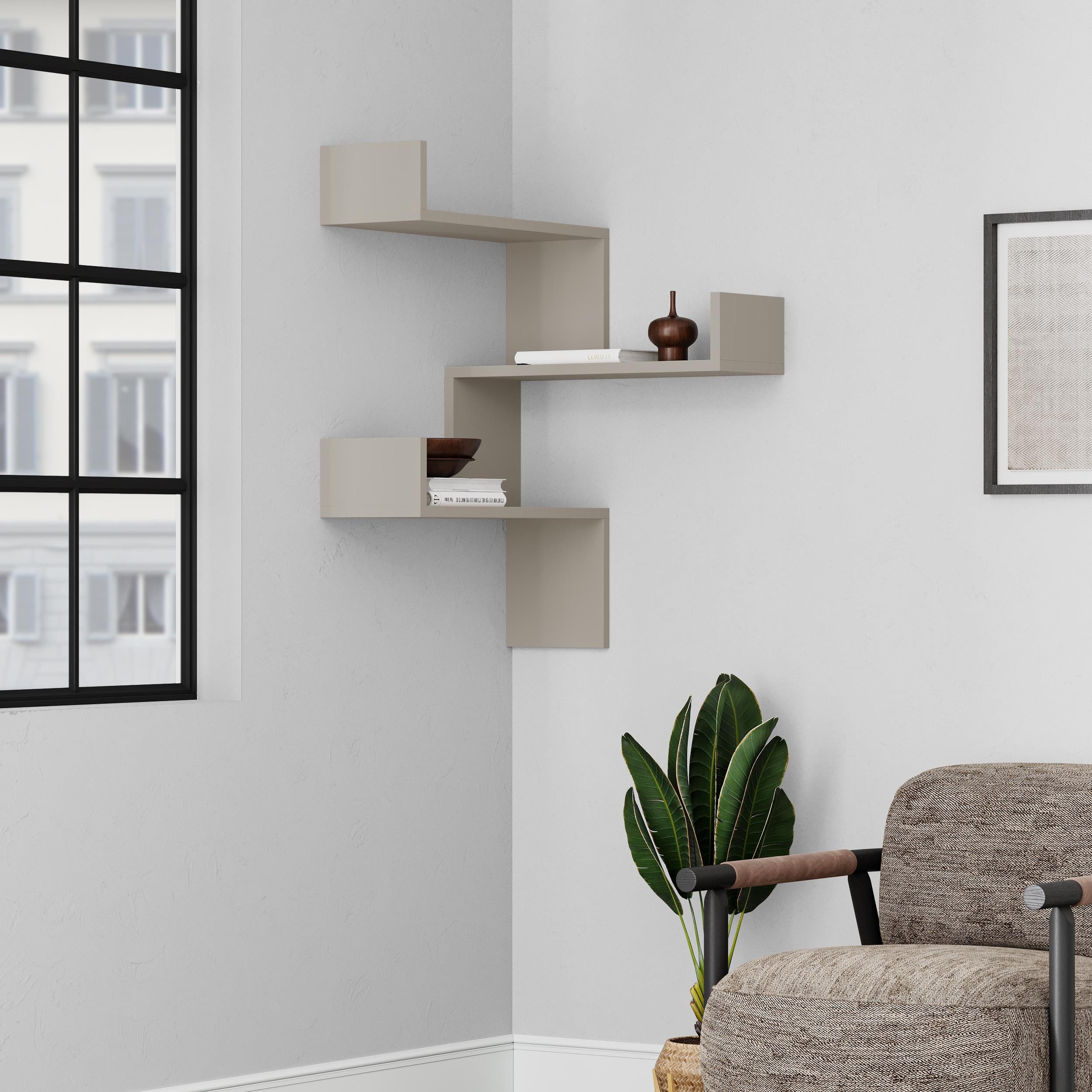 Decortie Bücherregal Luksa, Modernes Bücherregal,Eckwandregal,Vitrine, 60 x günstig online kaufen