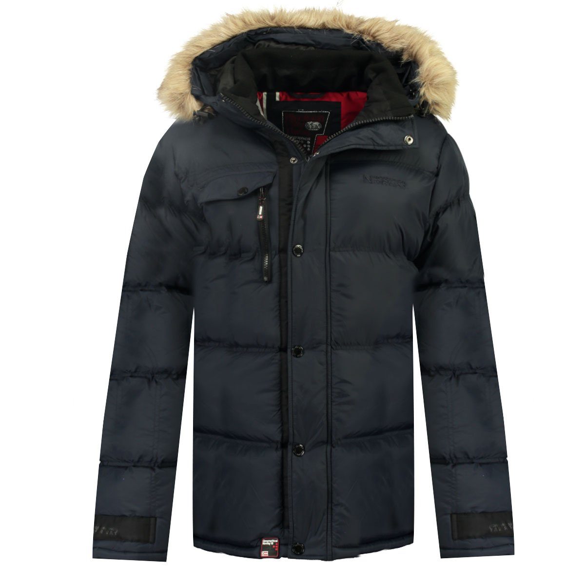 Geographical Norway Winterjacke Bonapart abnehmbare Kapuze, mit Stehkragen, warme gefütterte Damen Steppjacke