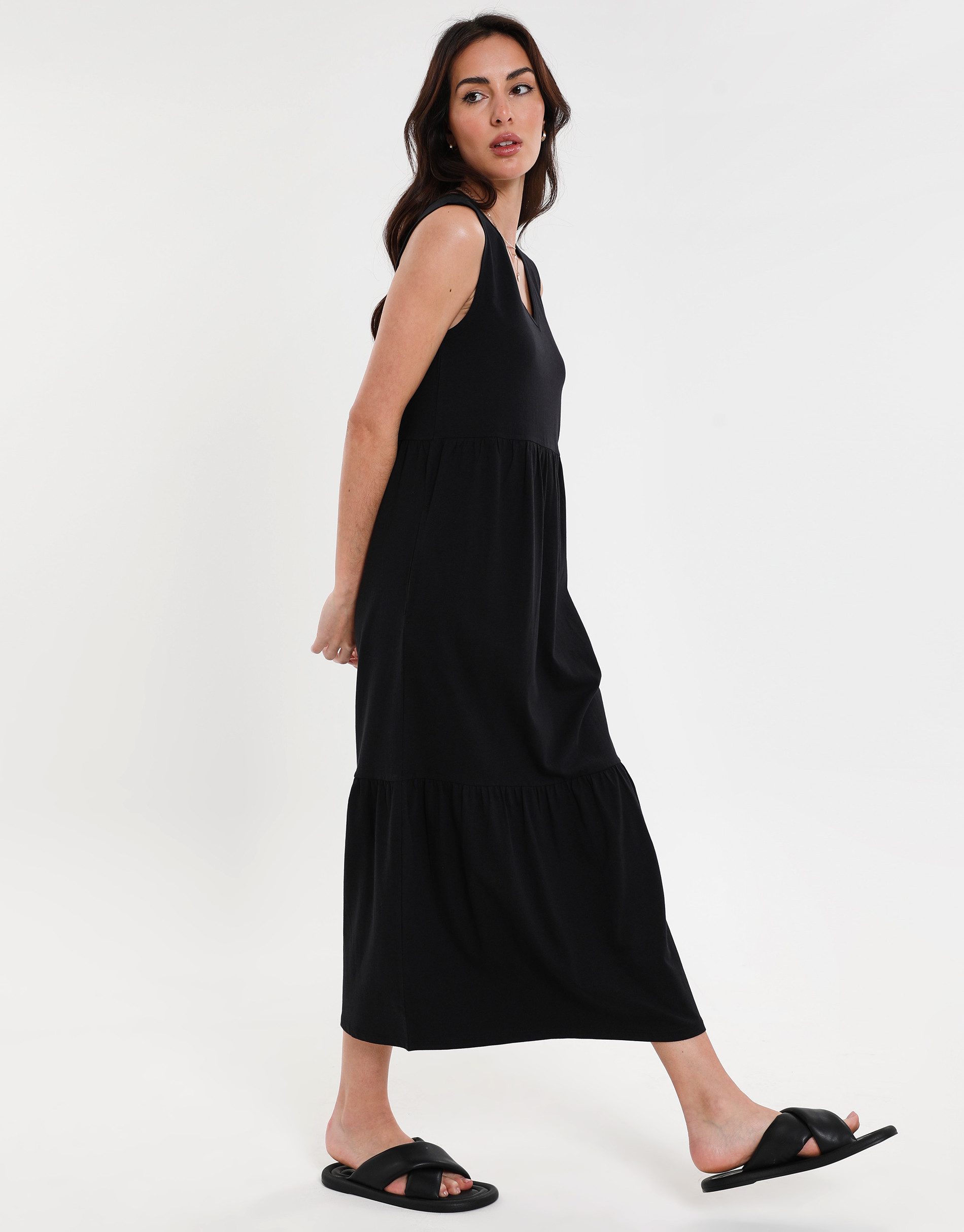 Threadbare Jerseykleid THB Byers Tiered im schlichten Design