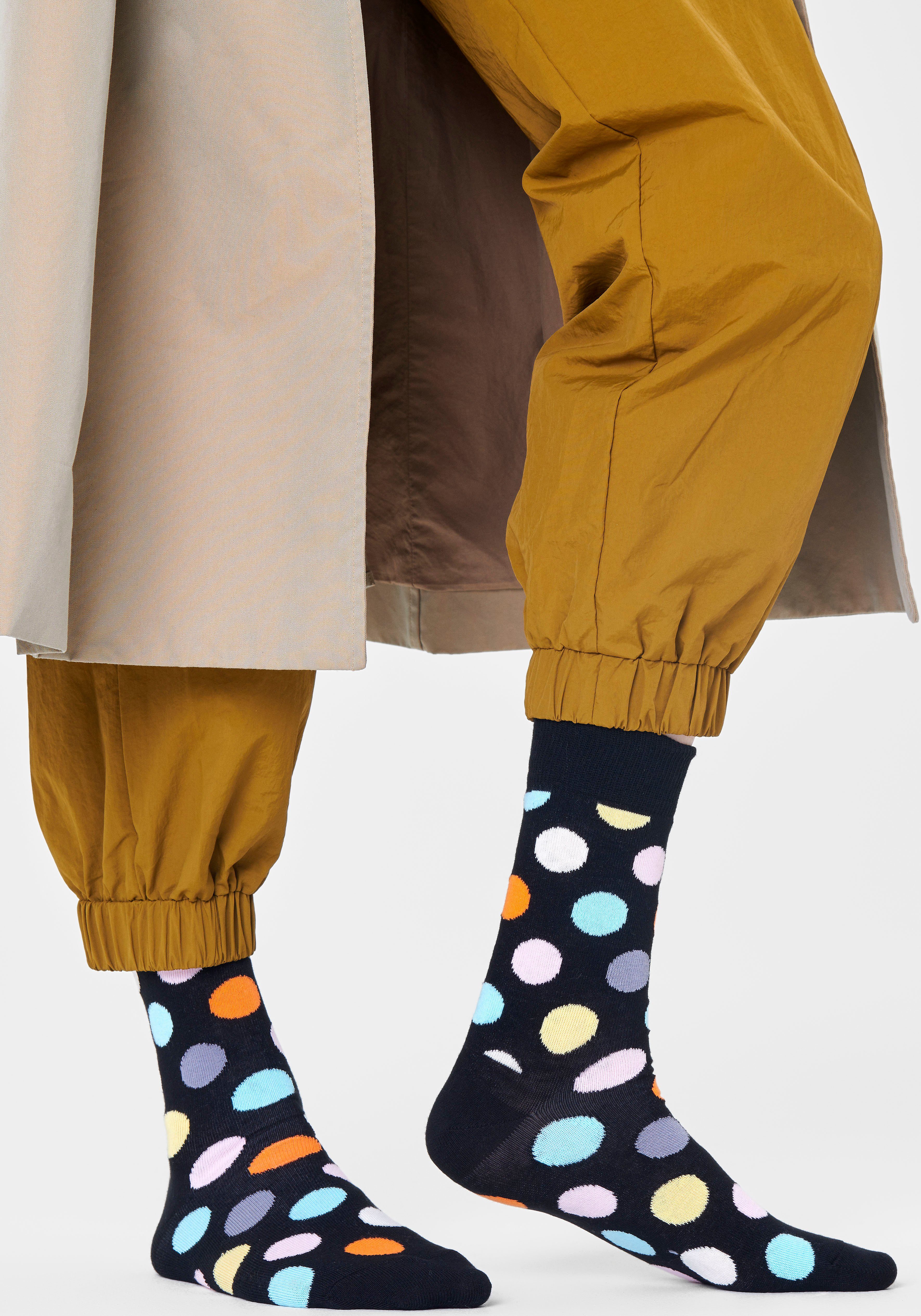 Socks & & Strip Big Socken Happy Diamond Faded Dot Socks (3-Paar)
