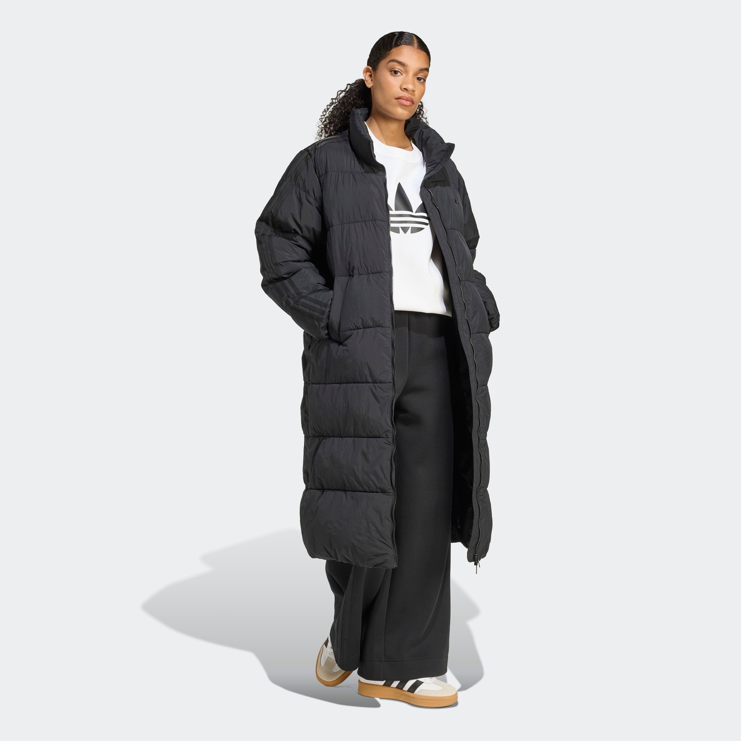 adidas Originals Winterjacke LONG PUFFER Langer Mantel aus Kunstdaunen