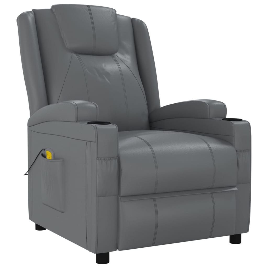 DOTMALL Massagesessel Relaxsessel,hoher Sitzkomfort, ergonomisch geformt, Kunstleder Anthrazit