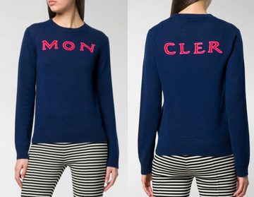 MONCLER Strickpullover MONCLER Logo Intersia Knitted Cashmere Jumper Sweater Sweatshirt Pulli