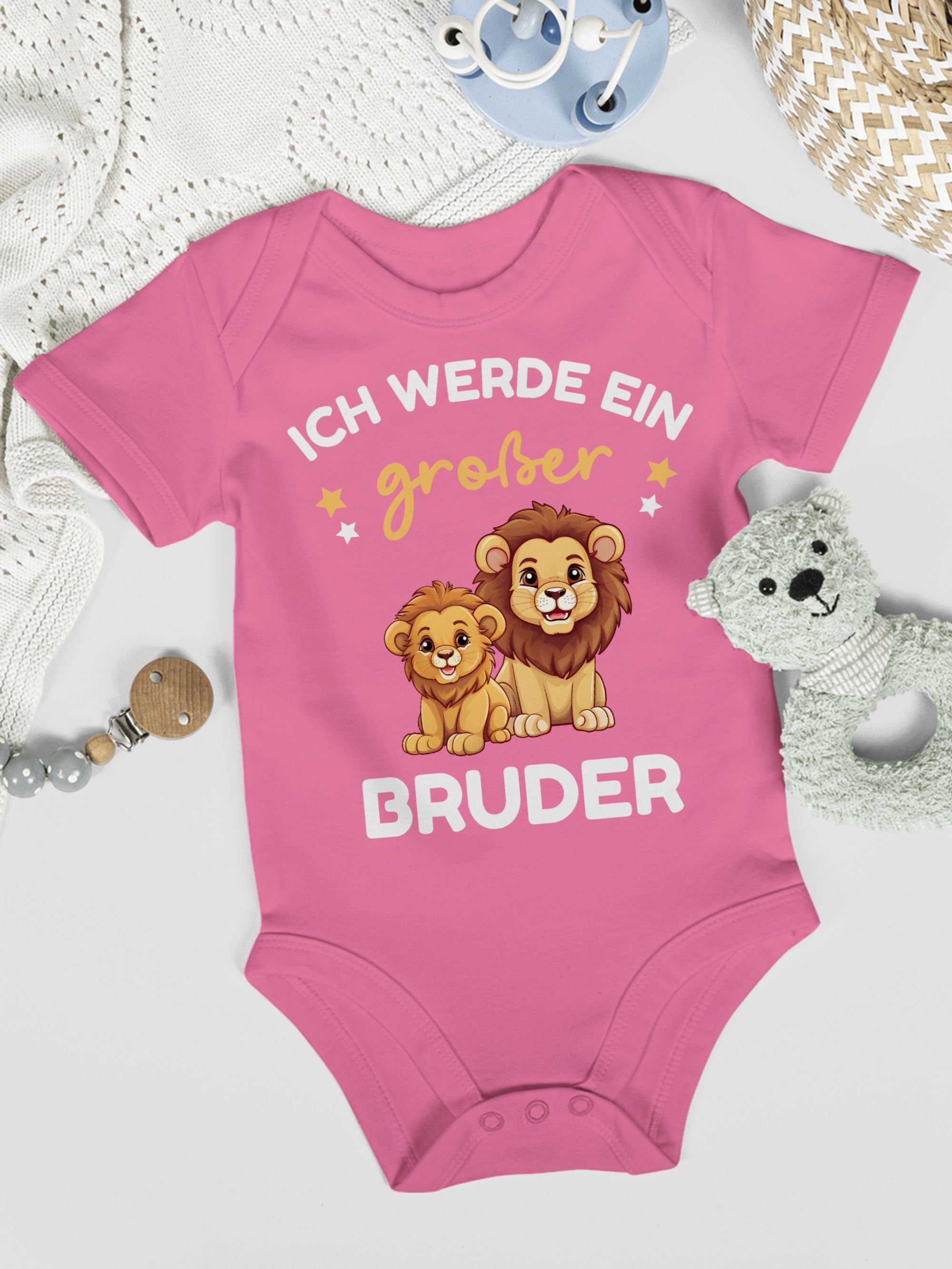 Ich Löwen Shirtbody Geschenk Bruder 3 Bruder Shirtracer werde Pink Großer großer