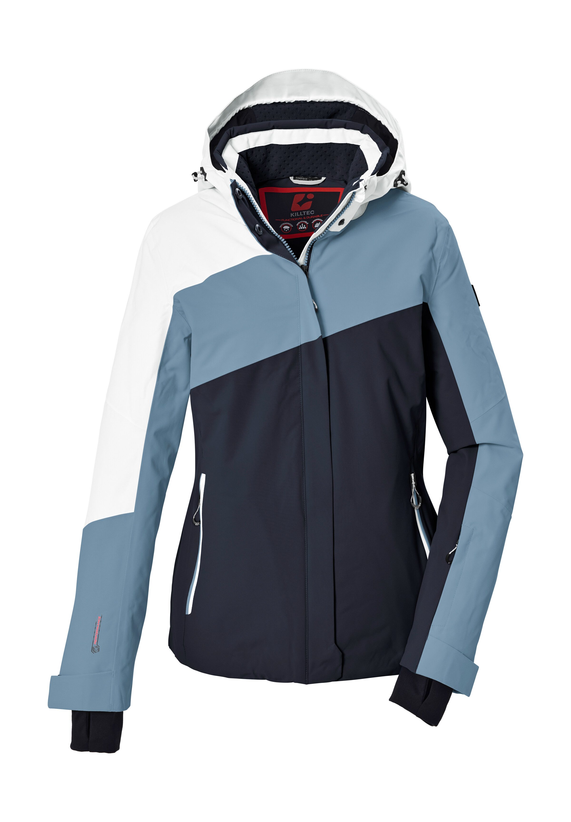 Killtec Skijacke KSW 101 WMN SKI JCKT Wind- und wasserdichte Damenjacke mit Colourblock-Design