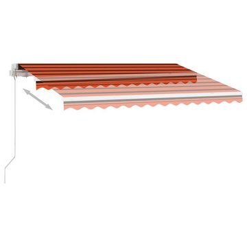 vidaXL Markise Standmarkise Einziehbar Handbetrieben 300x250 cm Orange Braun Balkon
