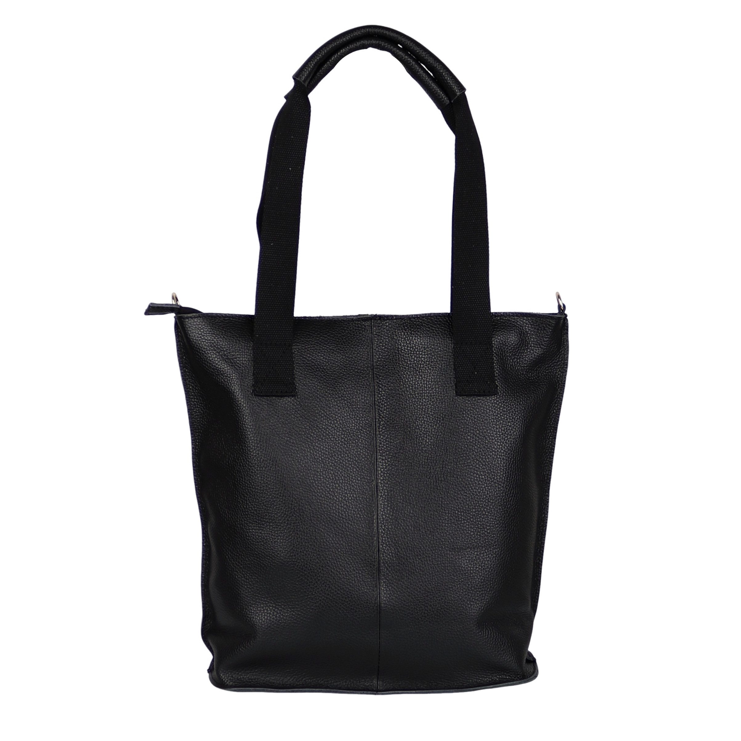 MIRROSI Shopper aus Echtleder, Made in Italy, Beuteltasche, ca.35 x 37 x 11 cm, ein A4-Ordner passt ebenfalls rein