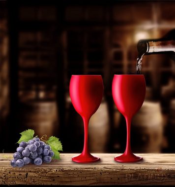 PLATINUX Weinglas Rote Weingläser 130ml, Glas, (max. 320ml) Getränkeglas Wasserglas Weißweingläser Rotweingläser