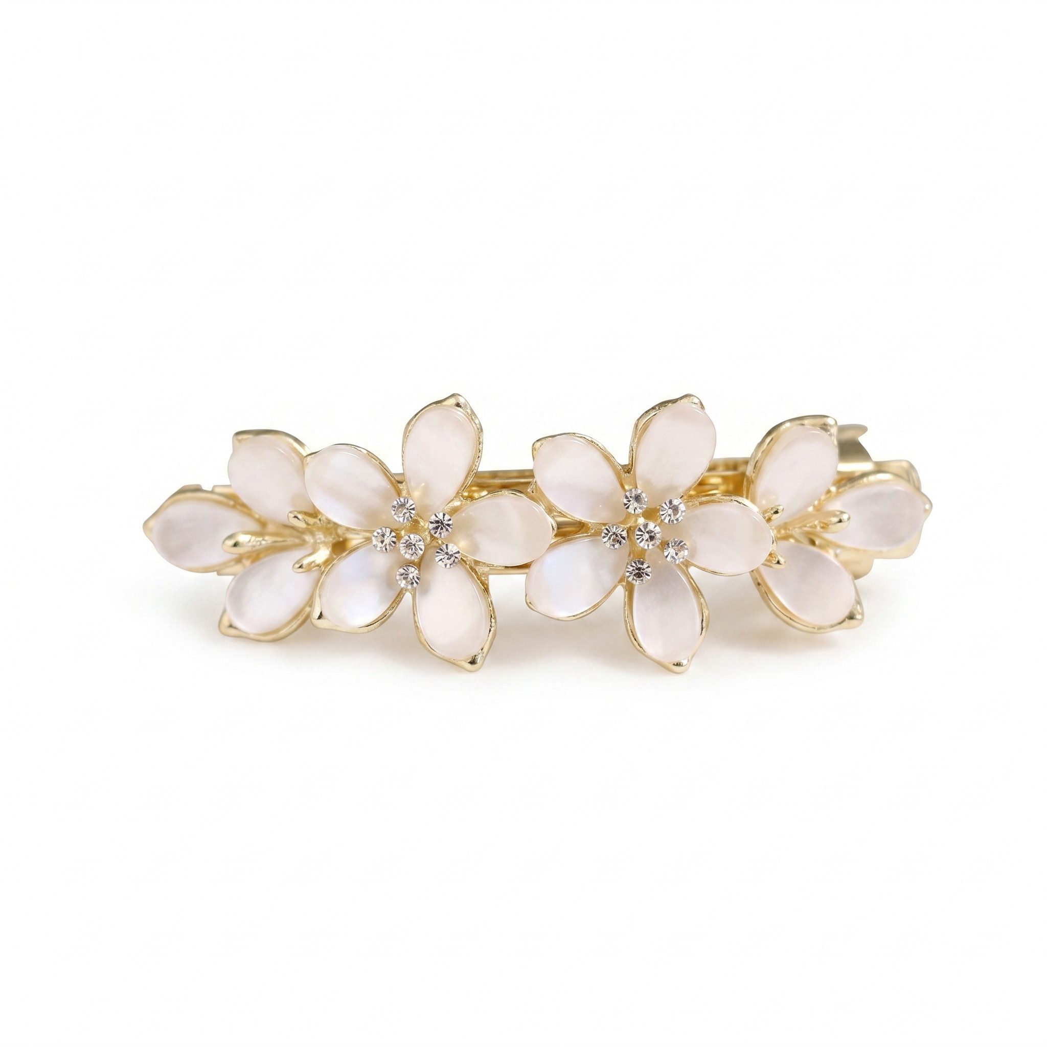 The Beauty House Haarspange Floraler Haarschmuck mit funkelnden Steinen, – elegante Haarspange für vielseitige Looks