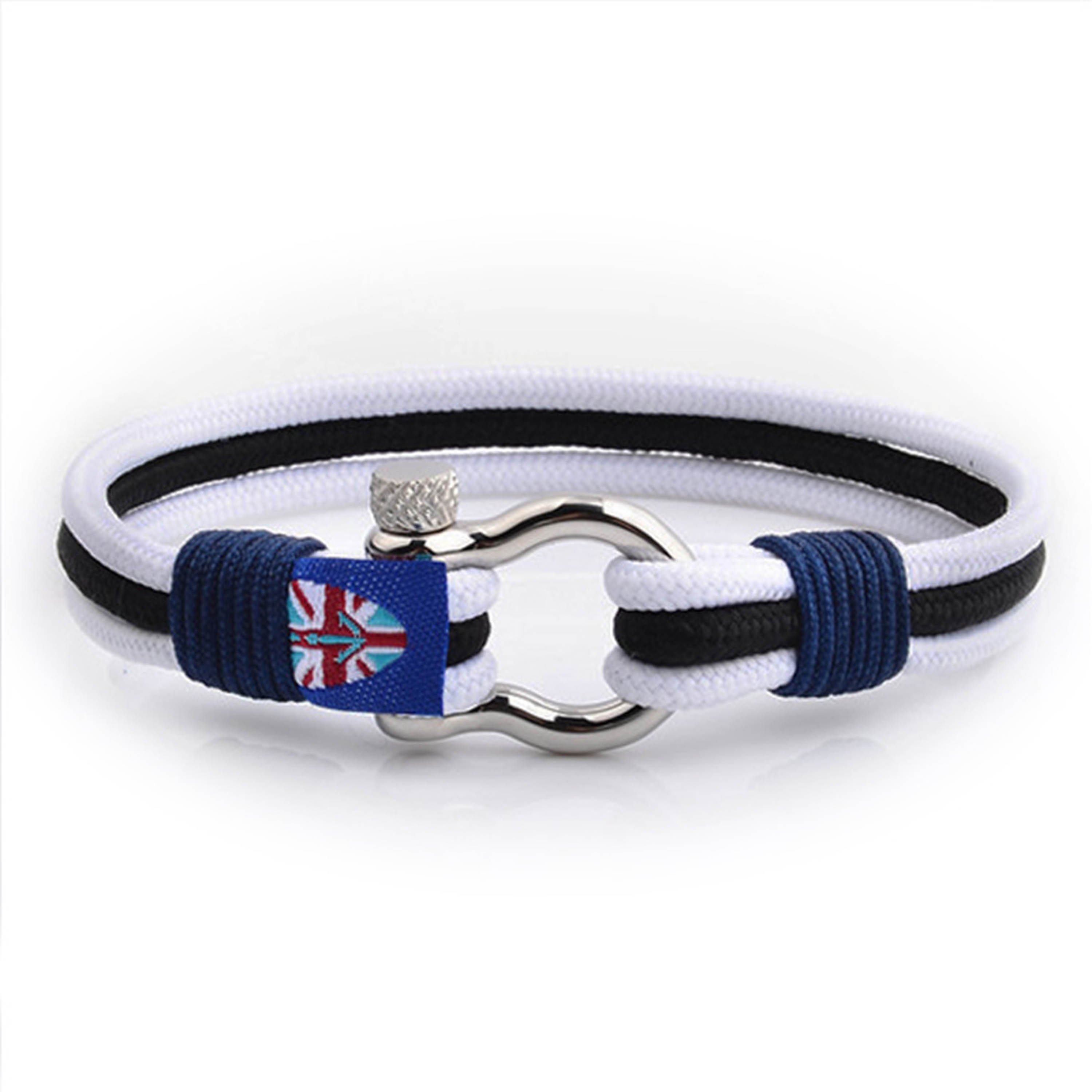 UNIQAL.de Armband Maritime Armband aus Segeltau "SUNSET" nautics, Schäckel verschluss (Edelstahl, Segeltau, Casual nautics style, handgefertigt)