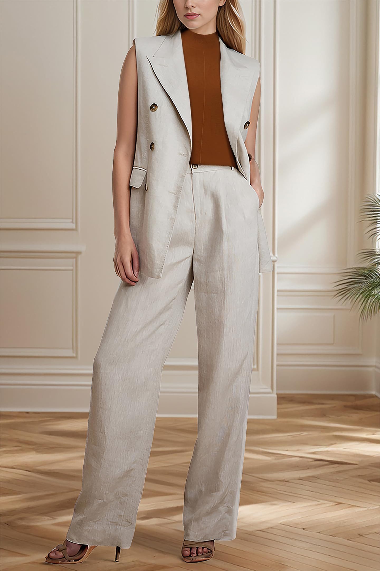 Arach&Cloz Pullunder Arach&Cloz Damen Pullover Wollmischung Rundhalspullove günstig online kaufen