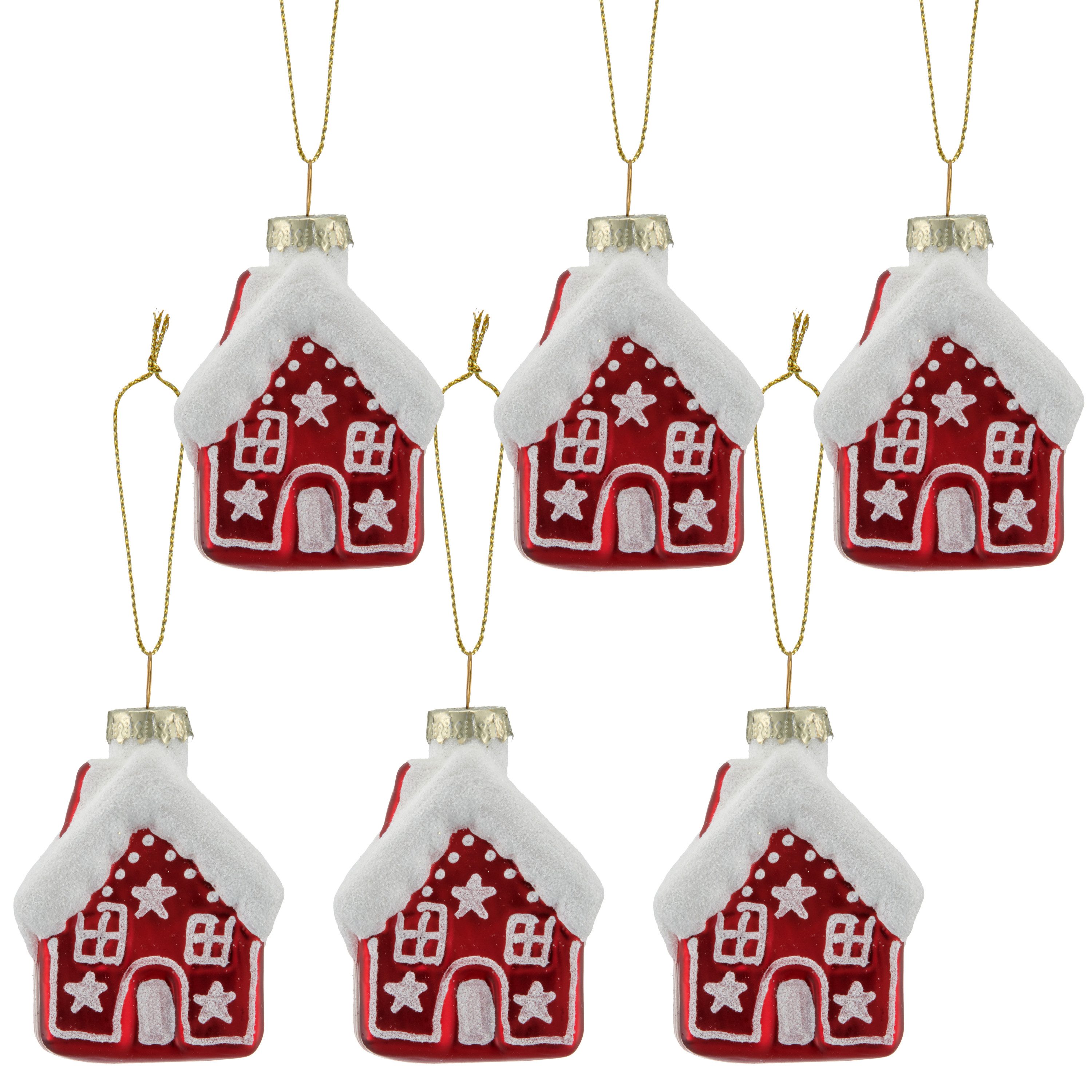 LeGer Home by Lena Gercke Christbaumschmuck Glashänger Lebkuchenhaus (6-tlg günstig online kaufen