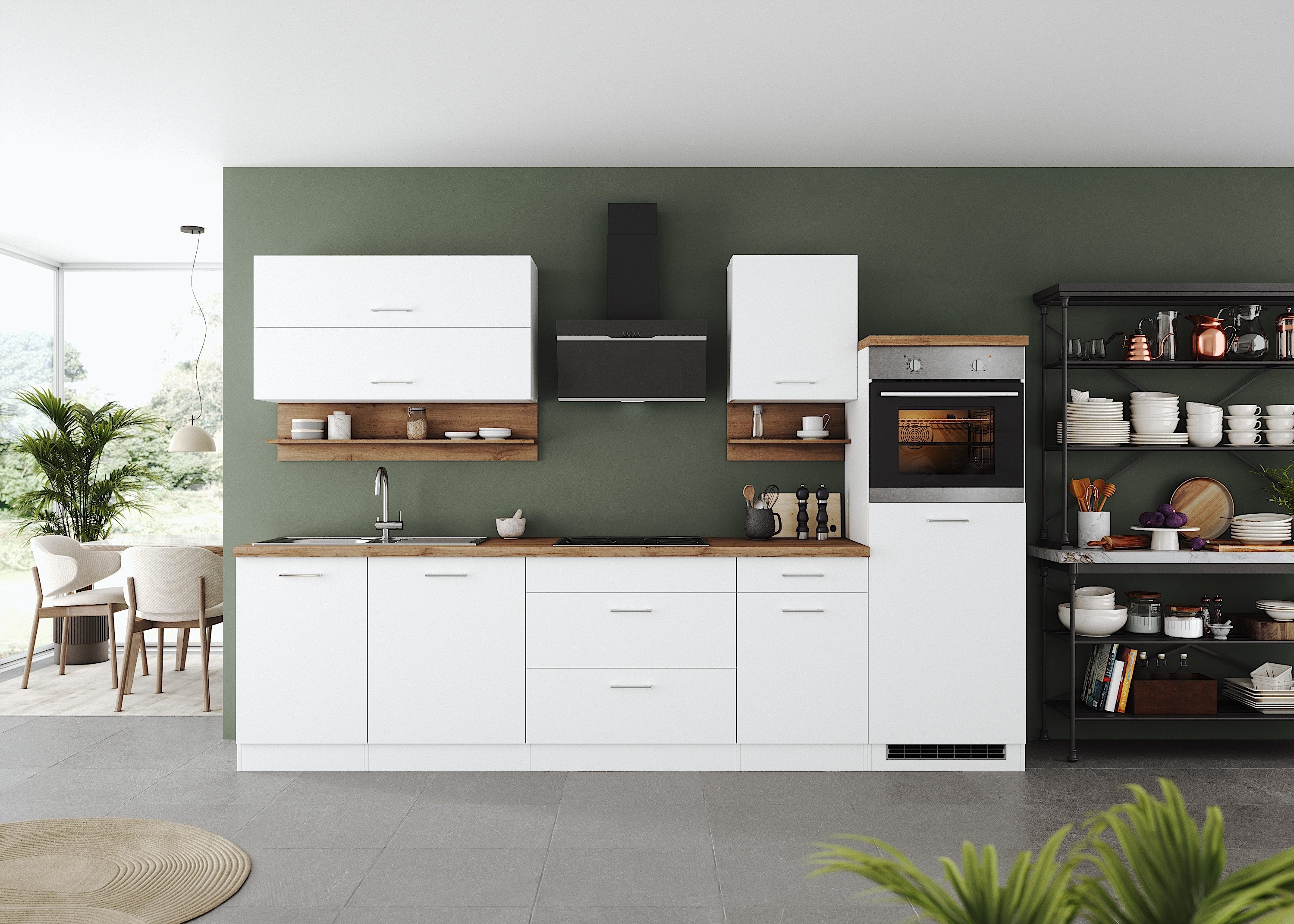 KOCHSTATION Küchenzeile KS-Milan, 300 cm breit, günstig online kaufen