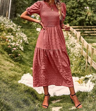 AFAZ New Trading UG Sommerkleid Temperamentvolles, lässiges Urlaubskleid, Frühlings- und Sommerkleid Lockere lange Röcke für Damen, weiche Kleider, bezaubernde Kleider