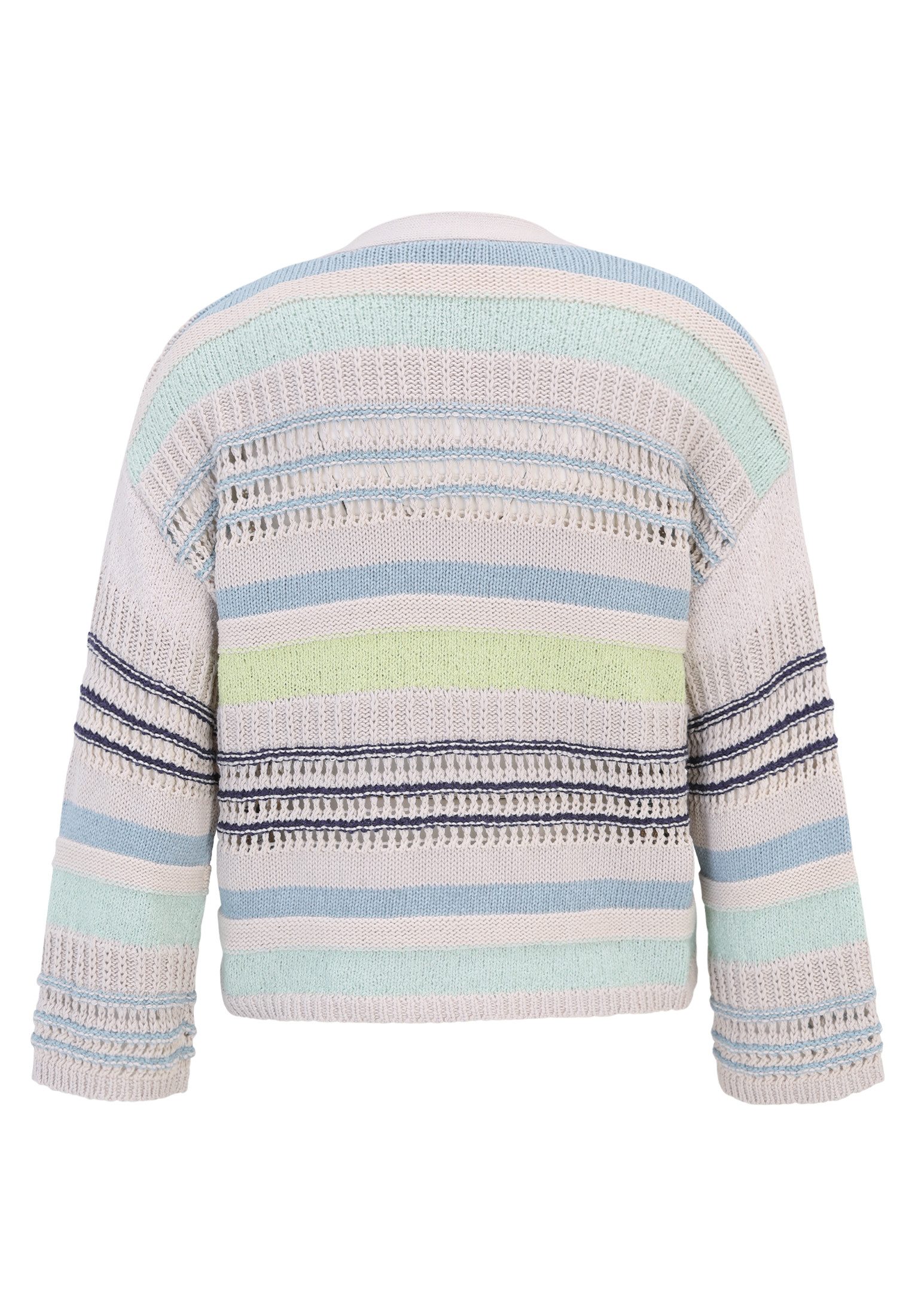 Cartoon Strickjacke Damen mit Color Blocking (1-tlg) Struktur