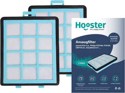 Hooster Luftfilter 2er-SET HEPA Filter kompatibel mit Philips Staubsauger FC8766 und, FC8769, Ersatz für Philips CRP745 01