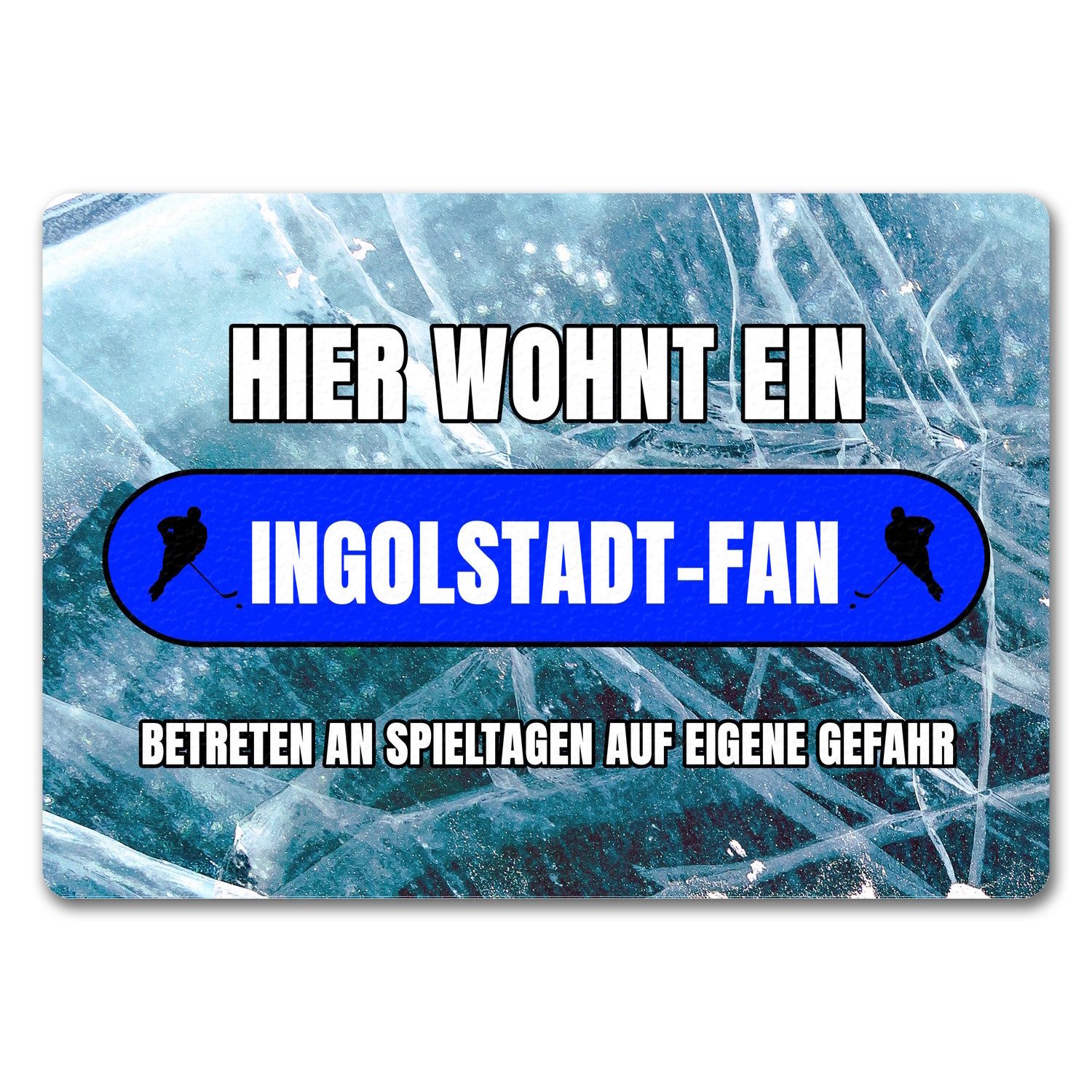 Fußmatte Hier wohnt ein Ingolstadt Fan Fußmatte in 35x50 cm ohne Rand mit
