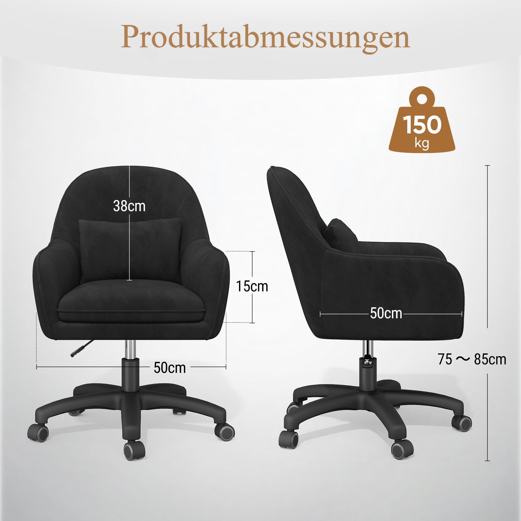 HawthyHome Bürostuhl Ergonomischer Homeoffice-Stuhl, 360° Drehbar & Höhenve günstig online kaufen