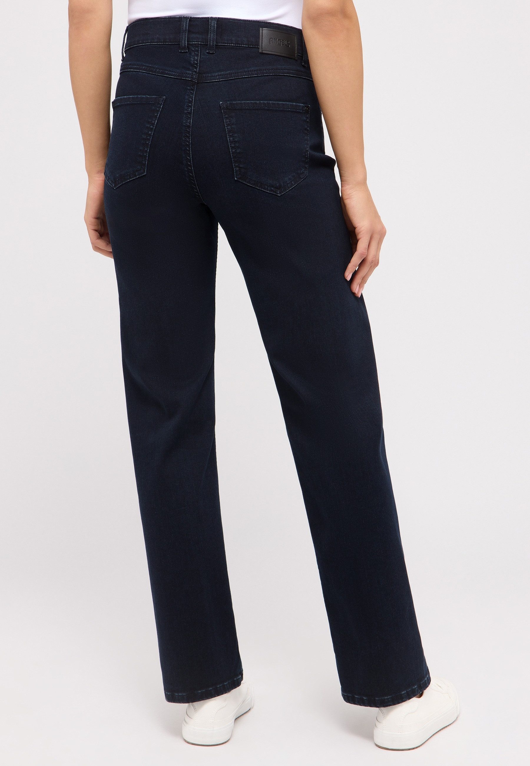 ANGELS Straight-Jeans Angels Damen Jeans Lara – Straight Fit, Dark Blue Denim (1-tlg)