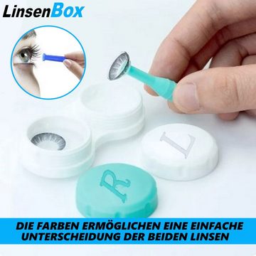 MAVURA Aufbewahrungsdose LinsenBox Kontaktlinsenbehälter Set Kontaktlinsendose, Kontaktlinsen Aufbewahrung Jahresvorrat weiche & harte Linsen [12er]