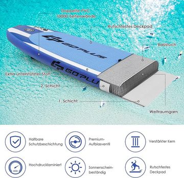 KOMFOTTEU SUP-Board Aufblasbare Paddle Board, Belastbar bis 170 kg