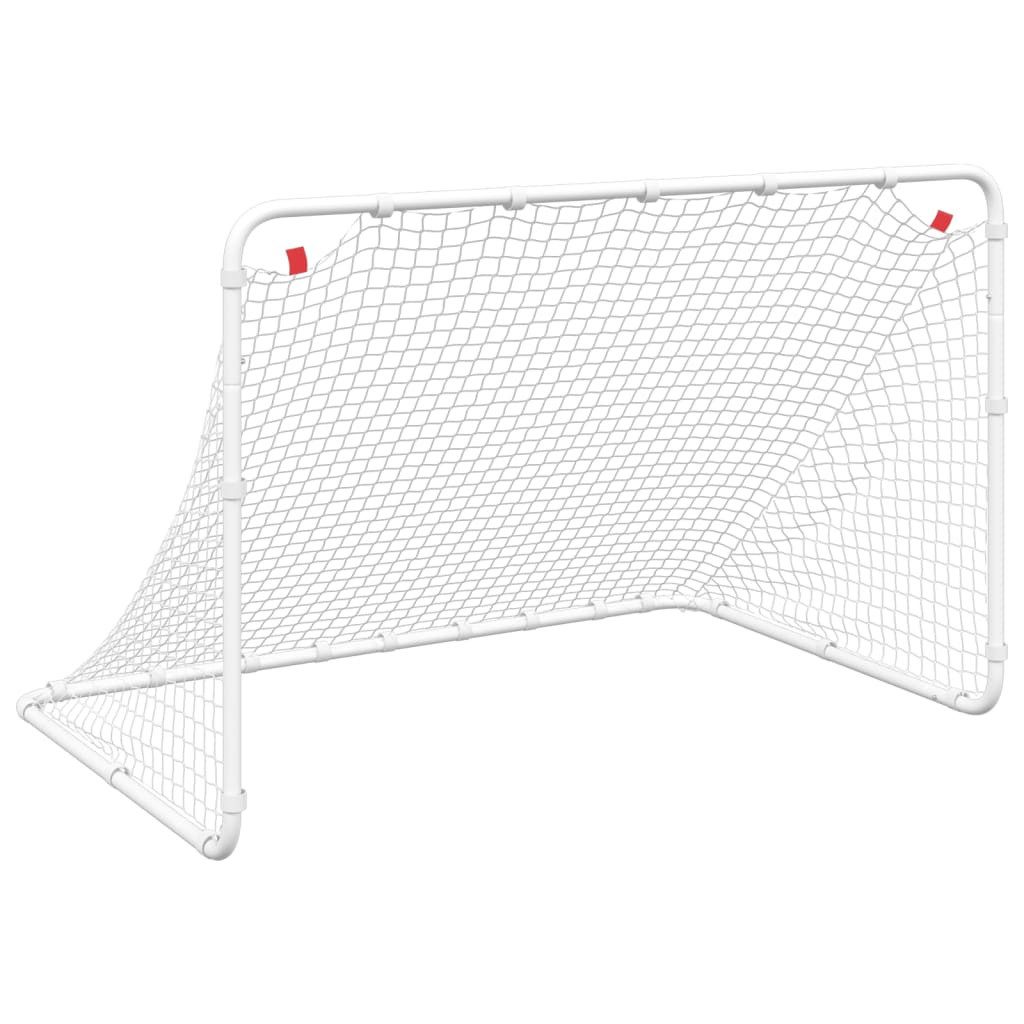vidaXL Fußballtor Fußballtor Weiß 122 x 81 x 81 cm Stahl