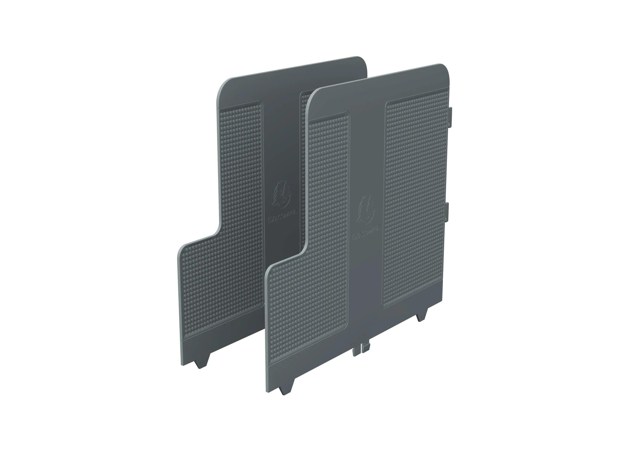 EXACOMPTA Schubladenbox MODULOTOP, Set mit 2 Trennplatten, EcoBlack - Dunkelgrau - 39107D, Sortierungsmodul