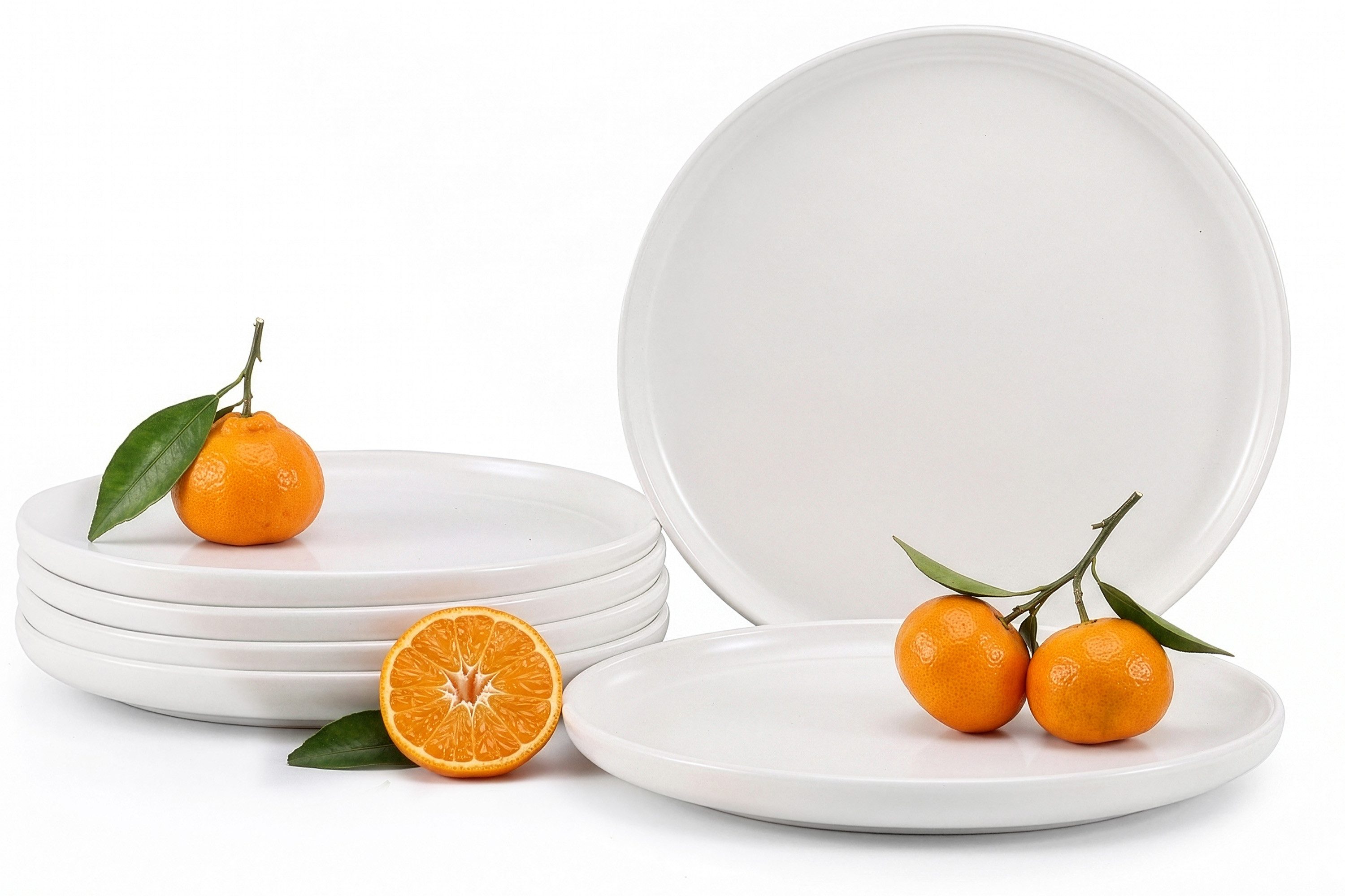 KONSIMO® Teller-Set VICTO Tafelservice hergestellt in der EU (6-tlg), 6 Personen, Steingut, spülmaschinengeeignet, mikrowellengeeignet, 6x Dessertteller
