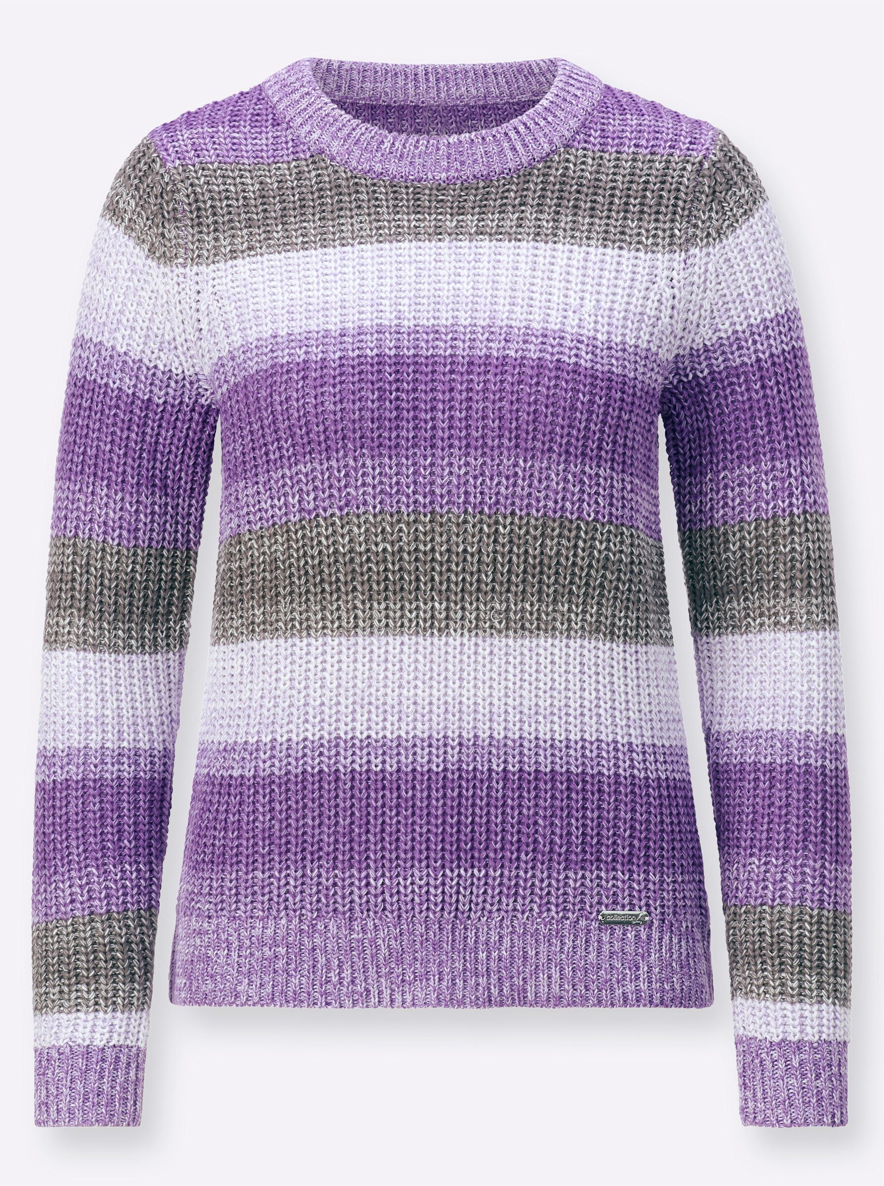 Strickpullover Langarm-Pullover Langarm Rippoptik