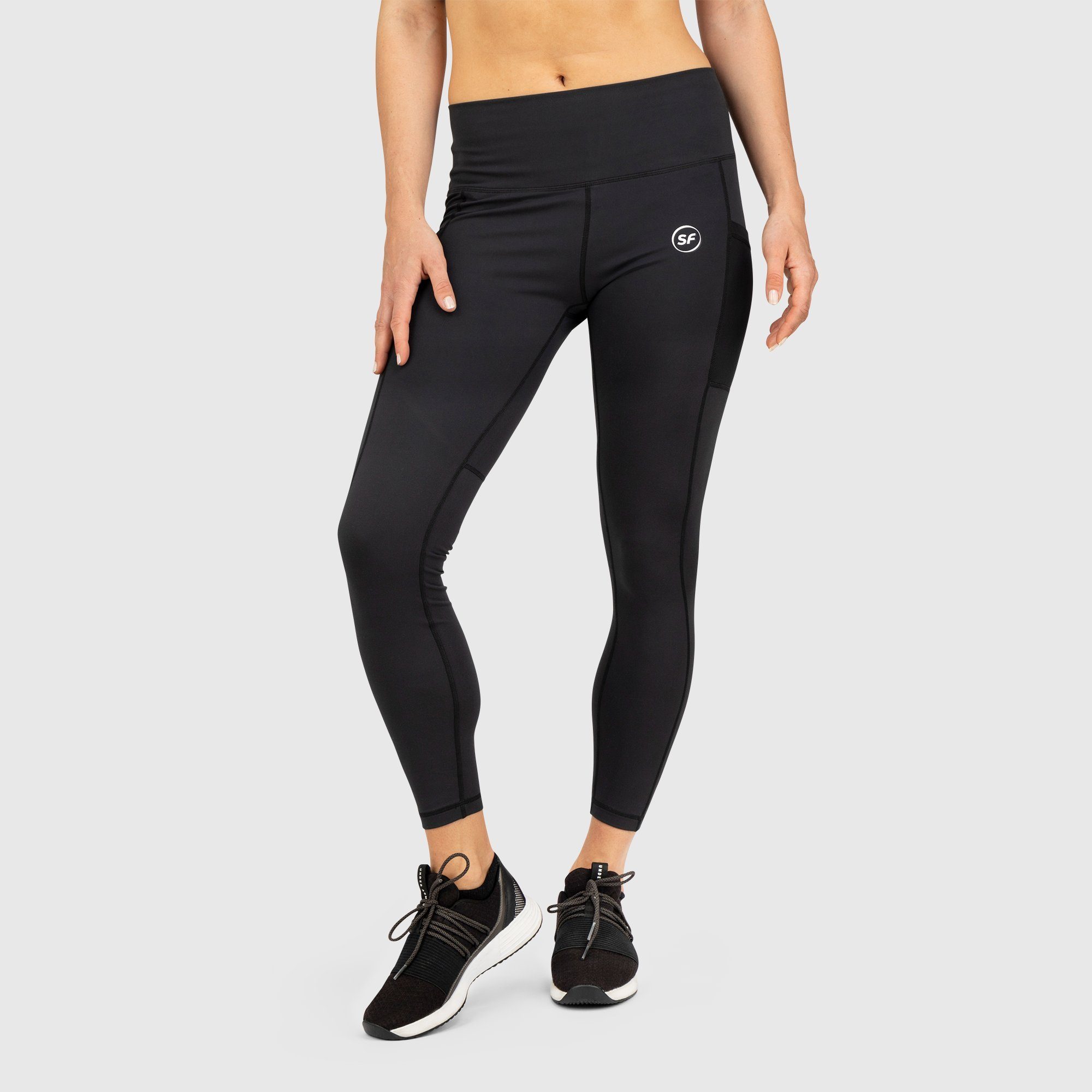 Schwungfit Yogaleggings High-Rise, Push Up Damen Leggings (Highwaist Leggings hoher Bund) Sportleggings mit 2 Mesh Taschen | Trainingshosen