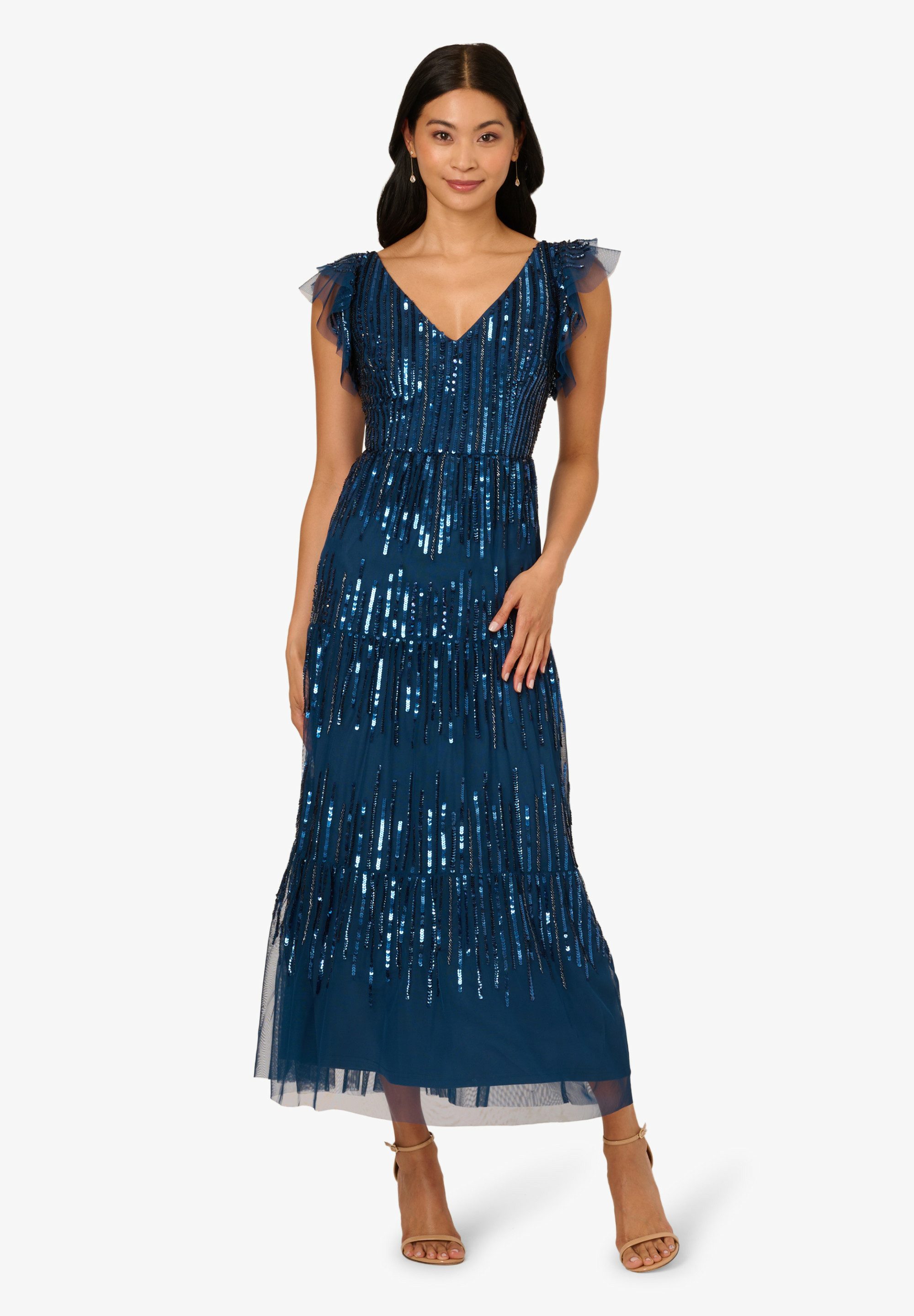 Adrianna Papell Abendkleid Beaded Mesh Tier günstig online kaufen