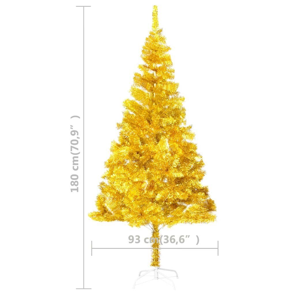 furnicato 180 Weihnachtsbaum Ständer Gold mit cm Künstlicher PET