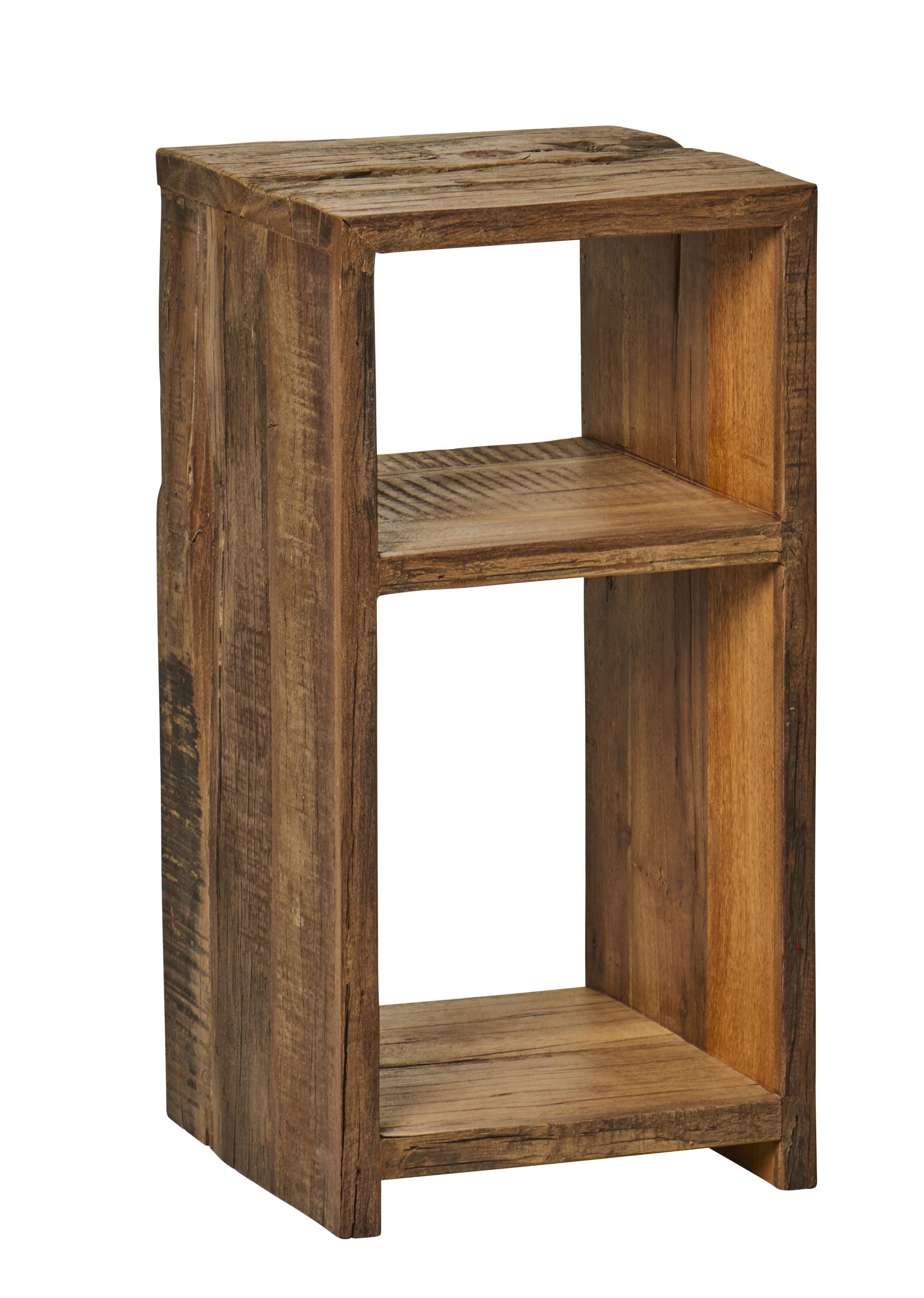 Ib Laursen Beistelltisch Ib Laursen - Beistelltisch Nachttisch Holz UNIKA mit 2 Fächer 2106-00