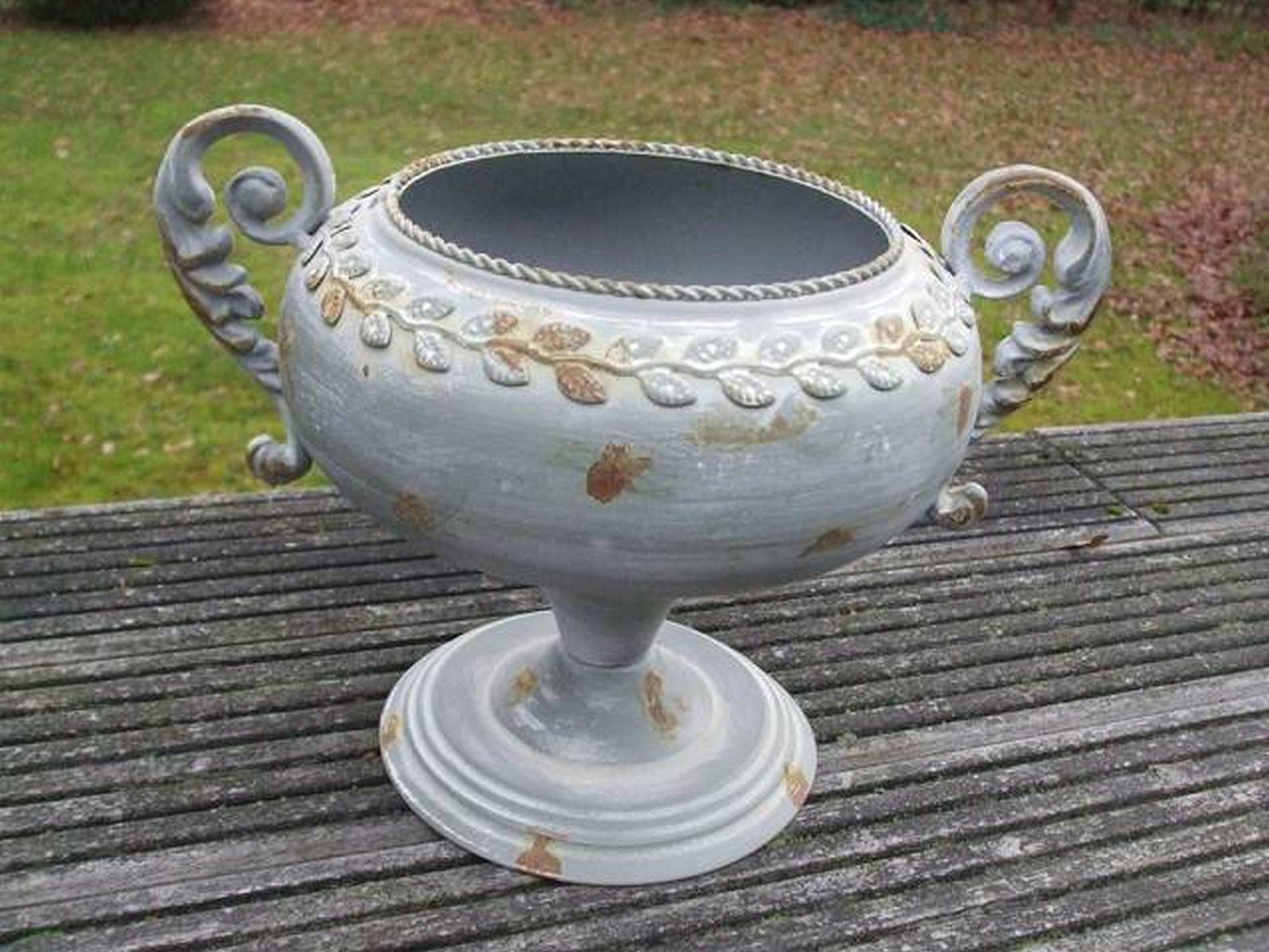 Deko-Impression Pflanzkübel Traumschöne Amphore Pflanztopf Eisenblech Antik günstig online kaufen