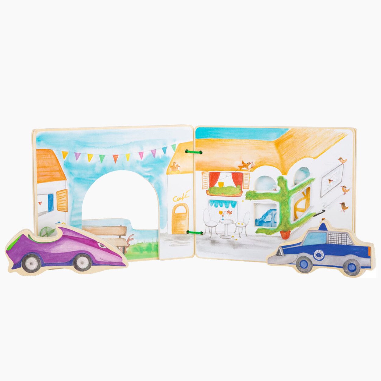 Small Foot Stoffbuch Bilderbuch Polizei, interaktiv (packung, 1-St), Artikel mit Klettfunktion